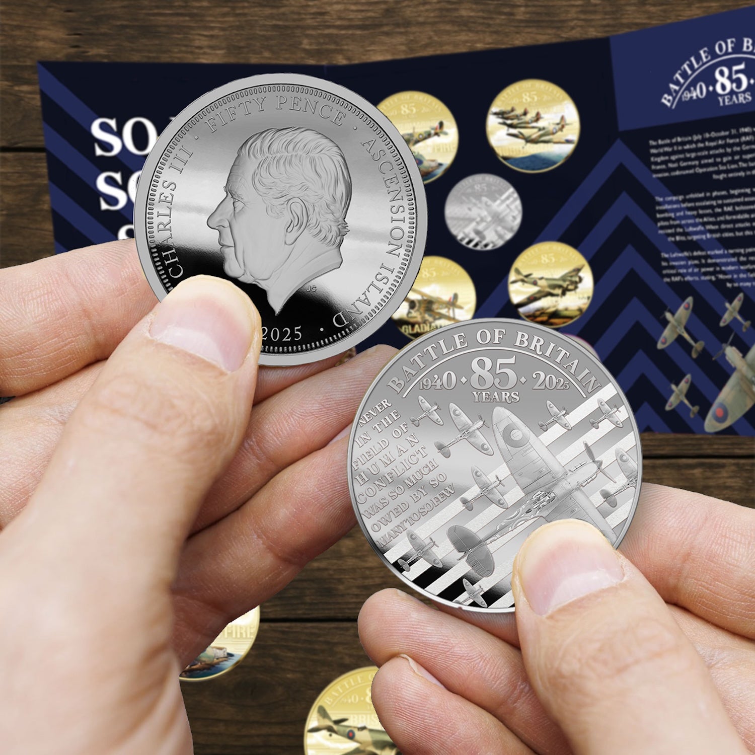 2025 Battle of Britain 85th Anniversary .999 Silver Plated Coin