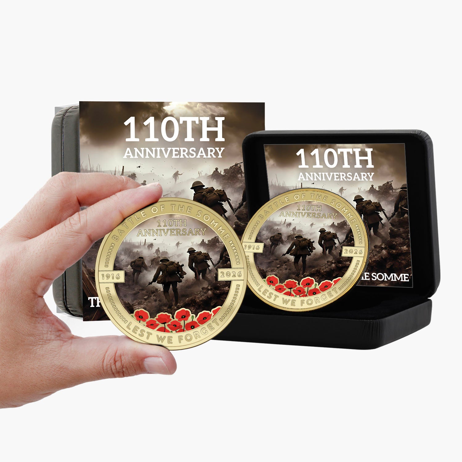 Battle of the Somme 110th Anniversary 50mm Gold-Plated Coin Luxe Edition