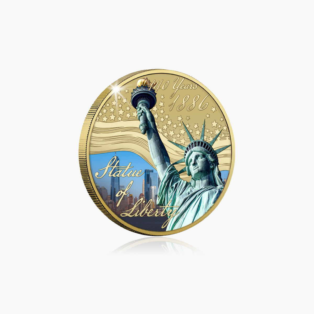 Statue of Liberty 140 50mm Gold-Plated Coin Luxe Edition