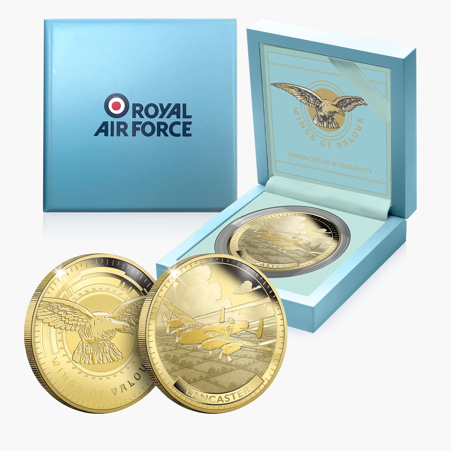 Wings of Valour Lancaster 24 Carat Gold Plated Commemorative