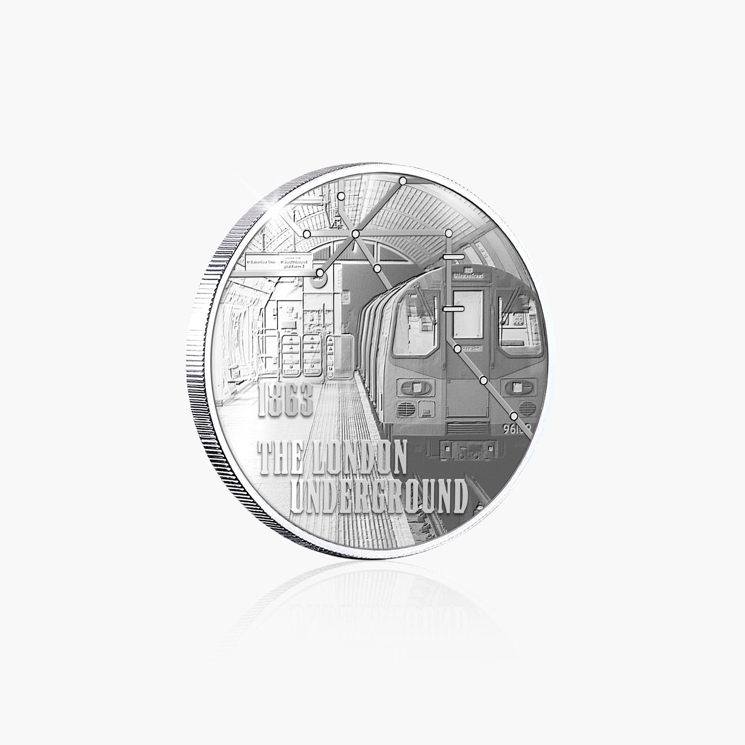 Great British Achievements London Underground Roundel Silver Plated BU Commemorative