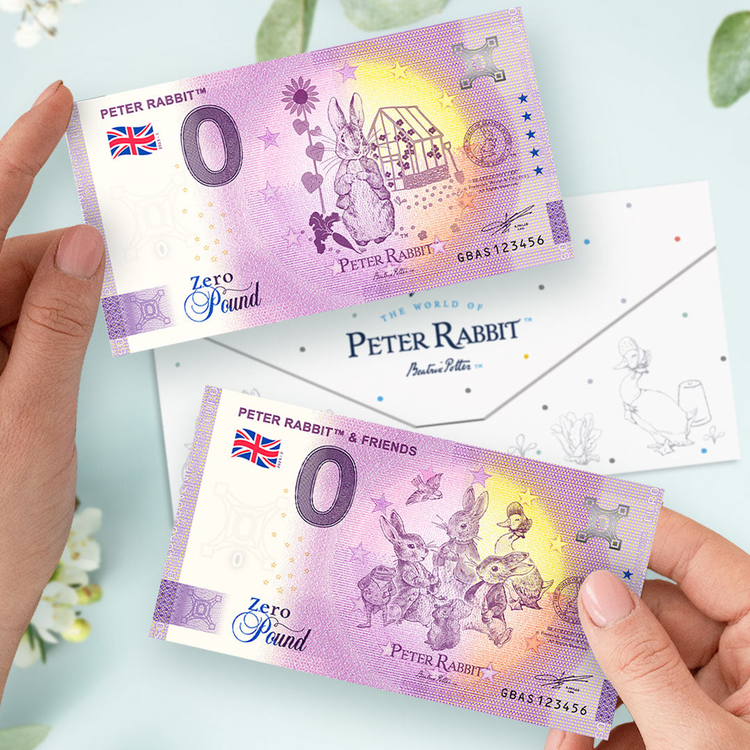Juego de billetes de £0 El mundo de Peter Rabbit