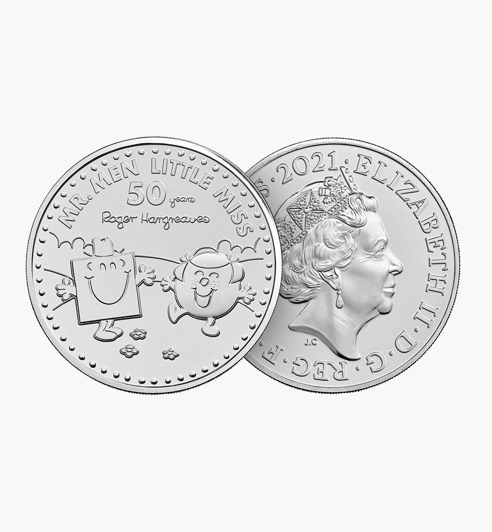 Mr Strong and Little Miss Giggles - Mr Men and Little Miss £5 Brilliant Uncirculated Coin