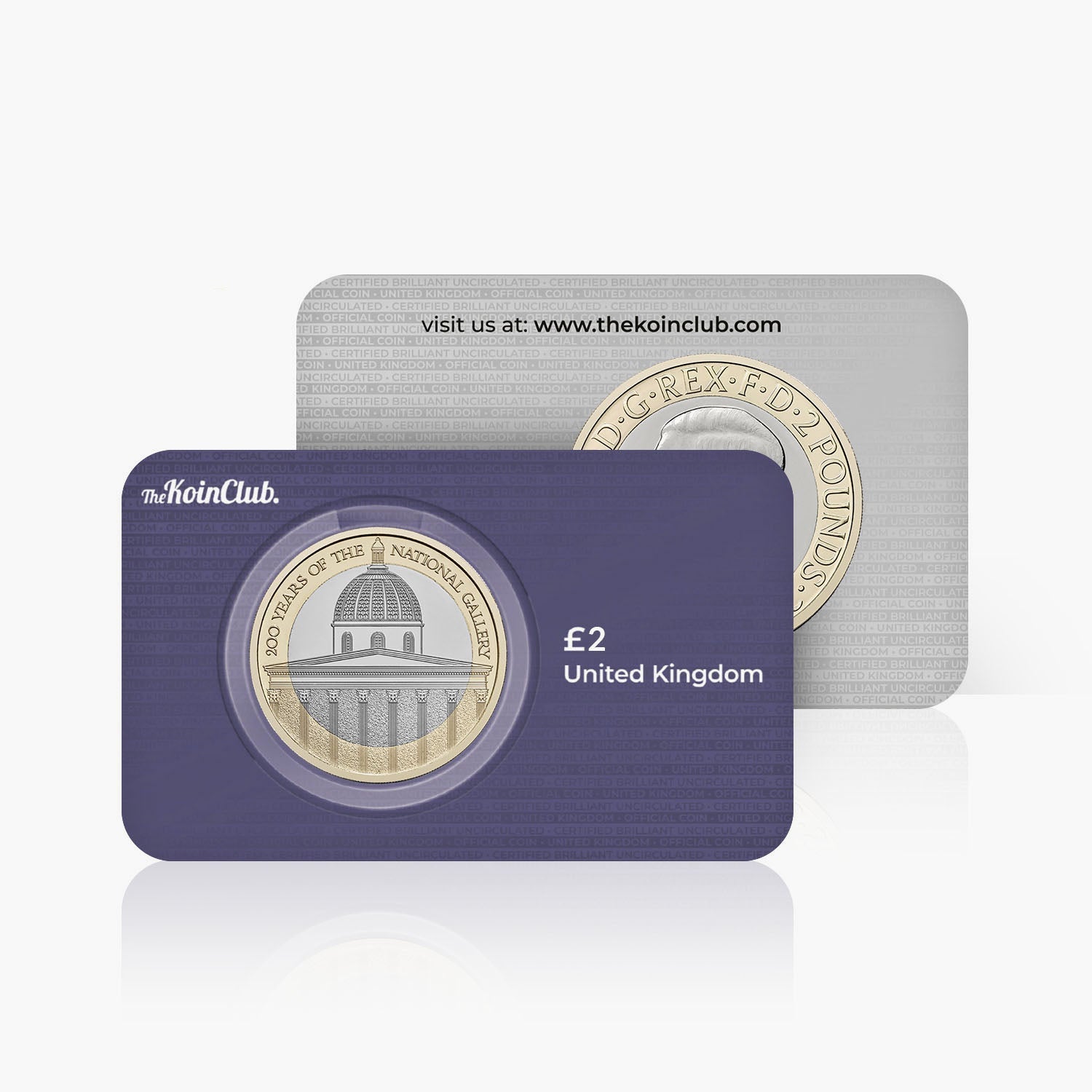 200 años de la Galería Nacional del Reino Unido Moneda brillante de 2 libras sin circular
