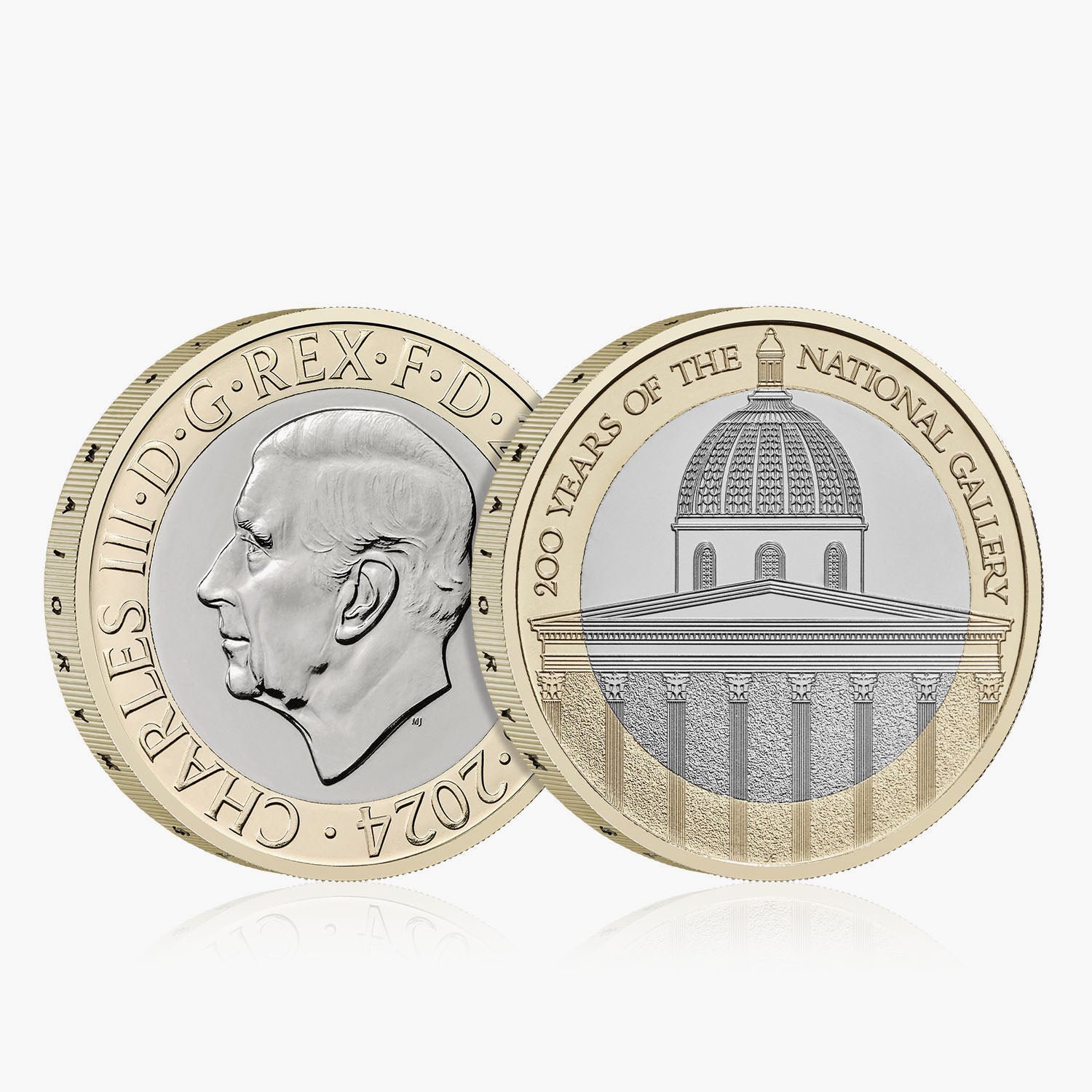 200 años de la Galería Nacional del Reino Unido Moneda brillante de 2 libras sin circular