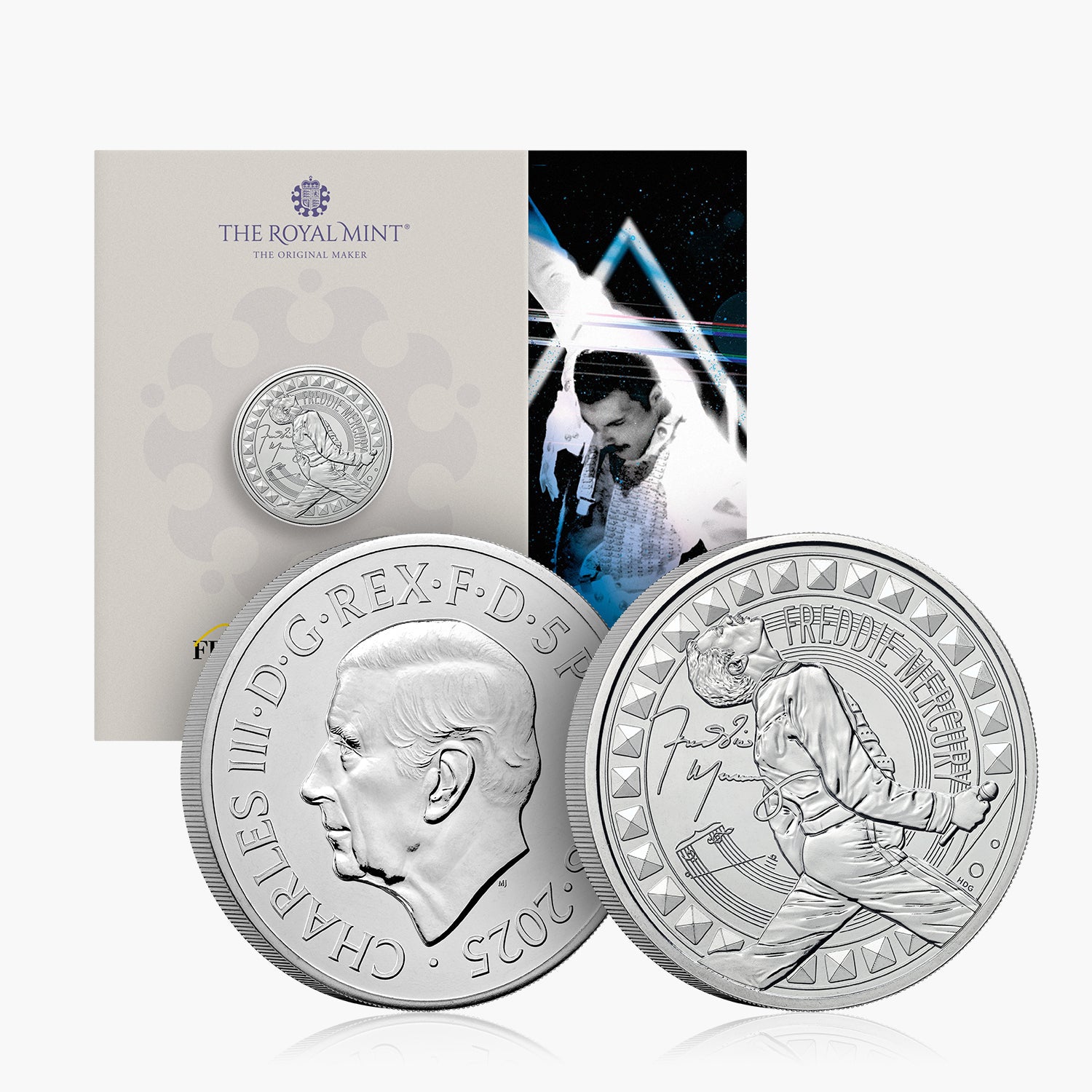 Freddie Mercury 2025 UK £5 BU Coin | Official Royal Mint Release