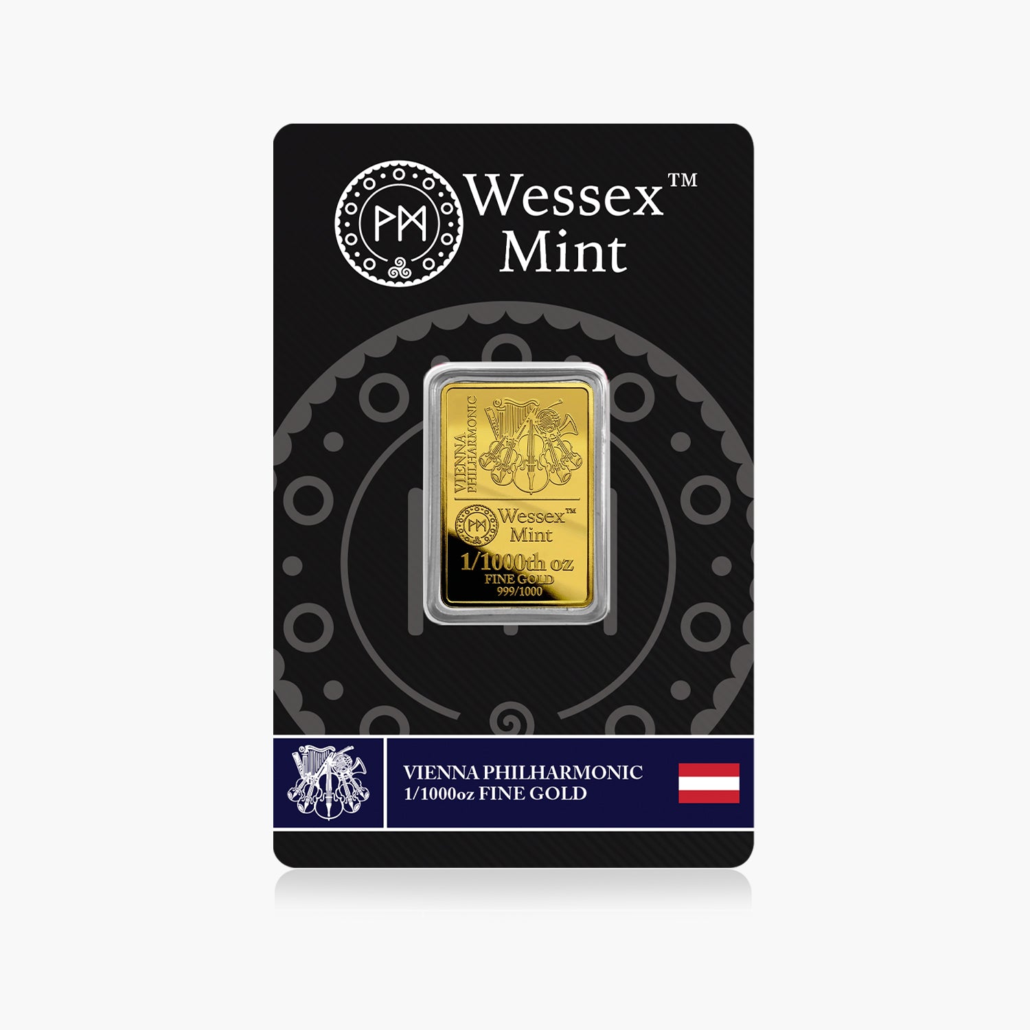Wessex Mint 1/1000th oz Vienna Philharmonic Solid Gold Bar
