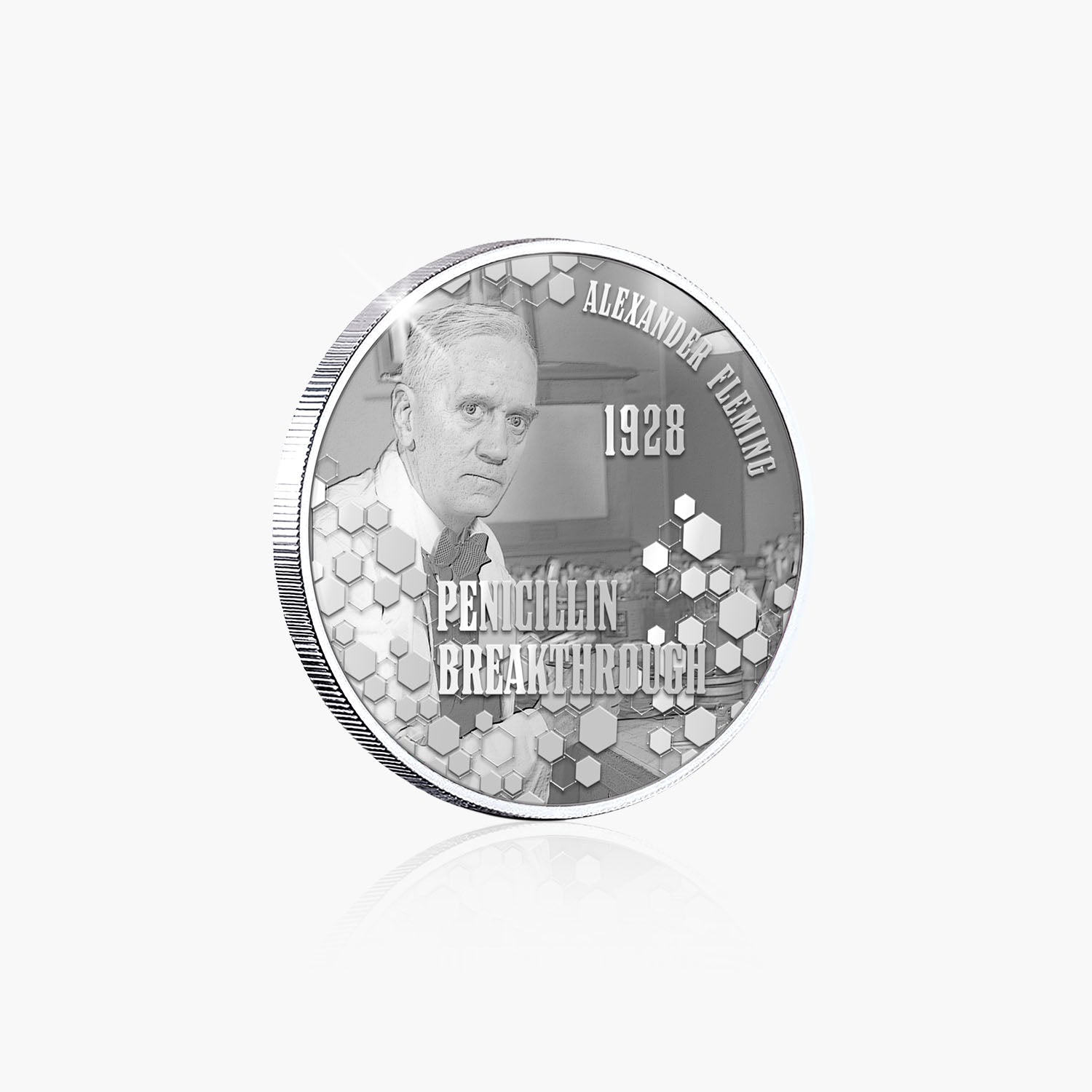 Great British Achievements Penicillin Breakthrough Silver Plated BU Commemorative