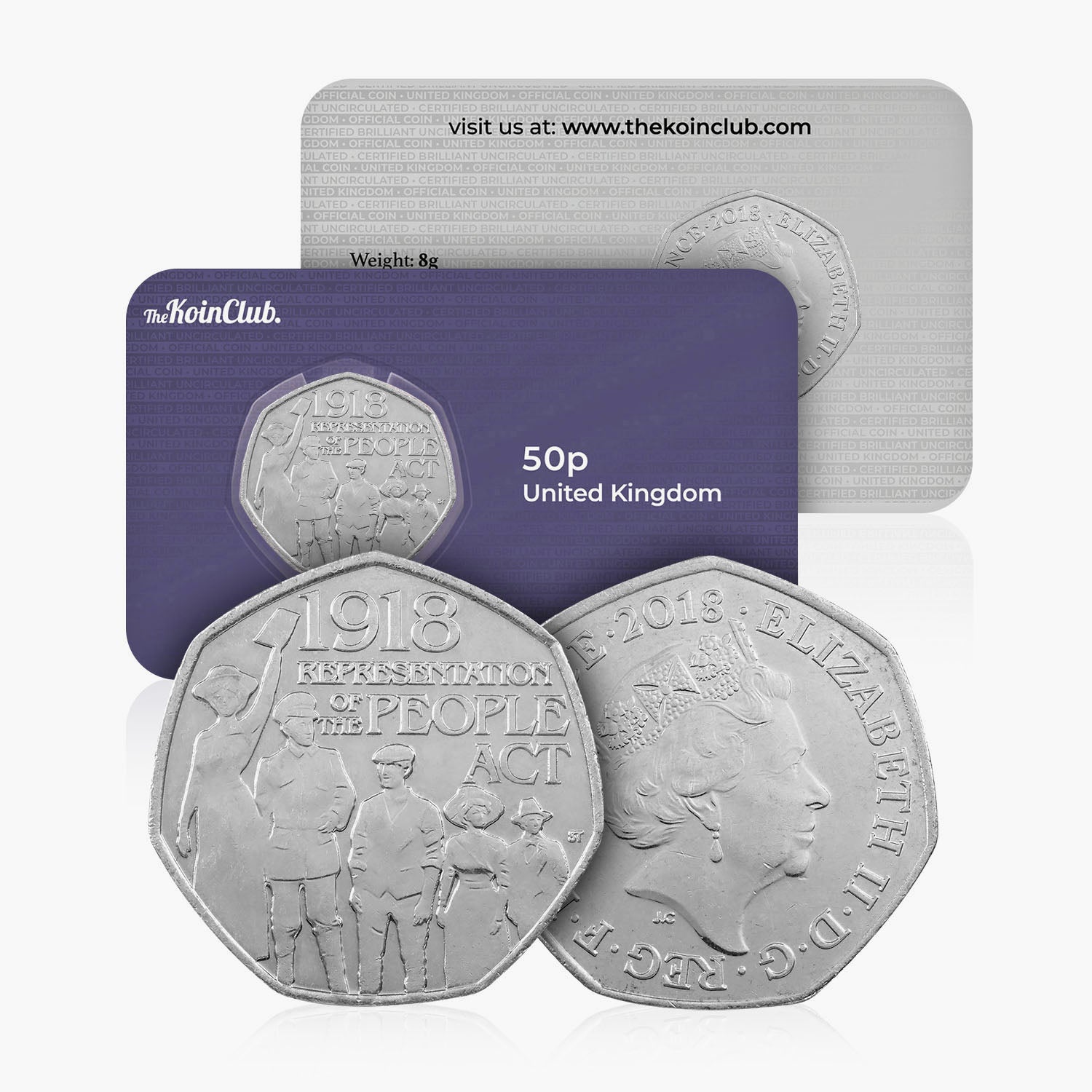 2018 Circulated Representation Of The People Act 100th Anniversary 50p Coin