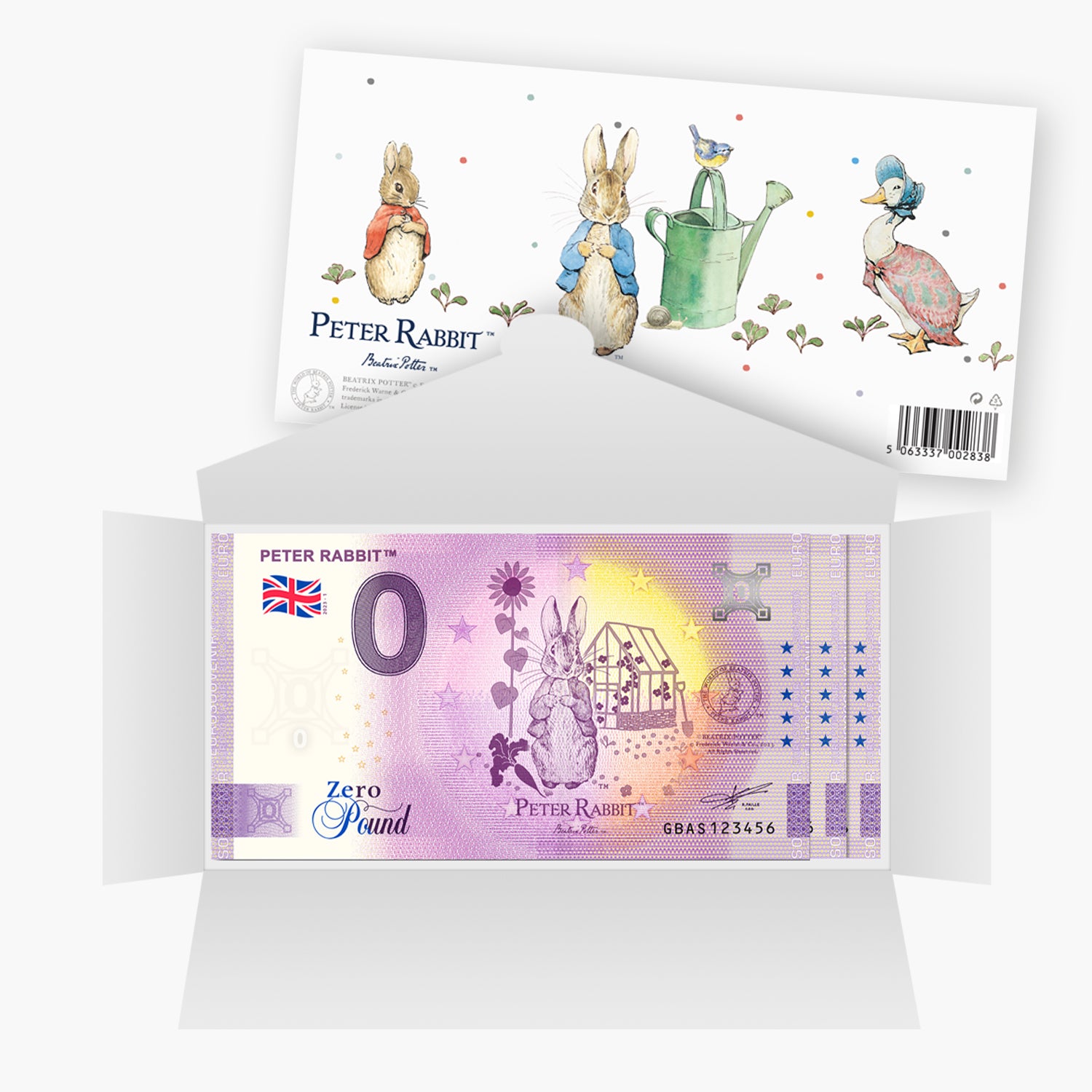 Juego de billetes de £0 El mundo de Peter Rabbit