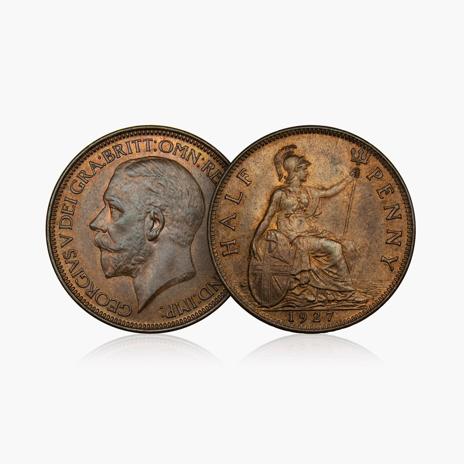 World War I George V Half Penny Coin