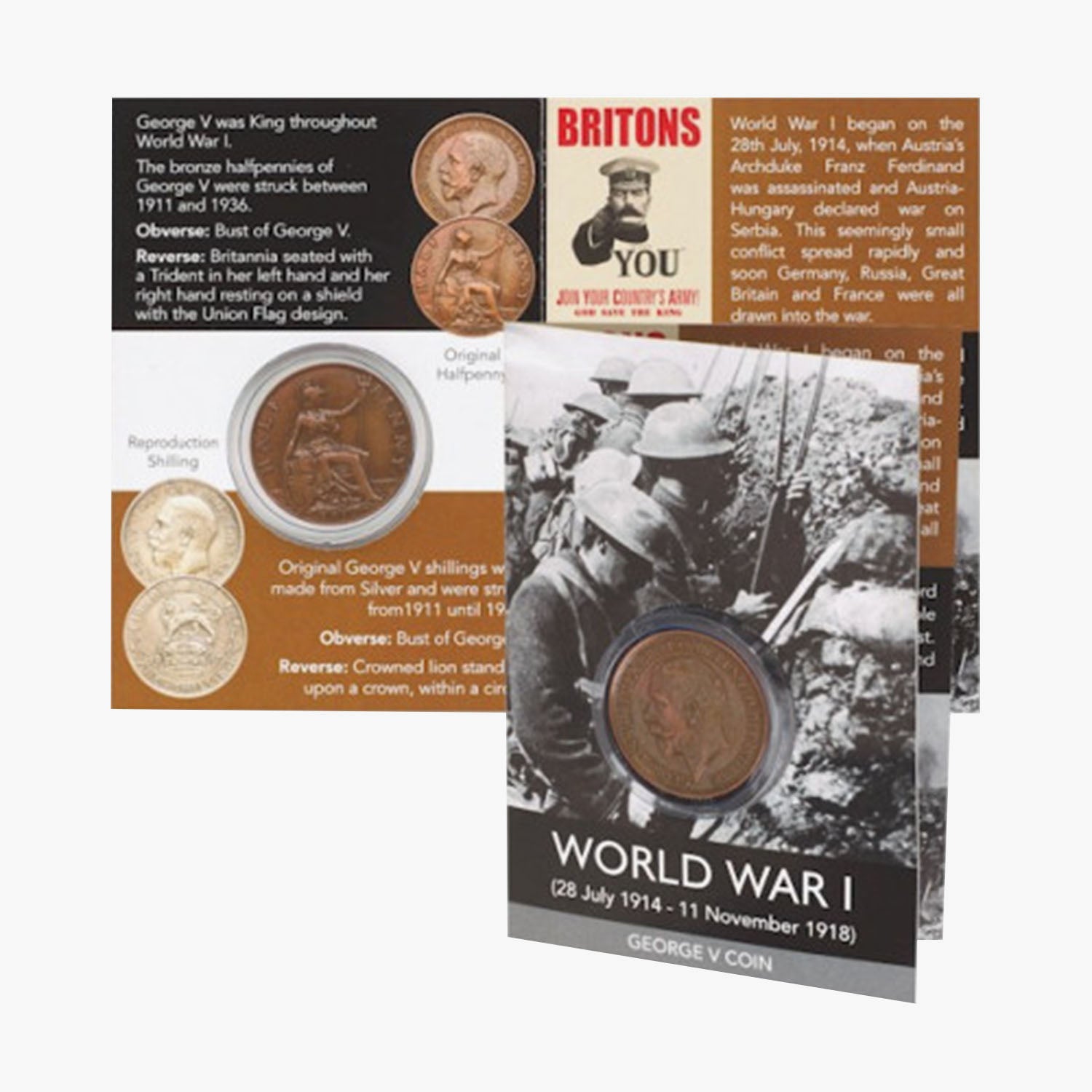 World War I George V Half Penny Coin