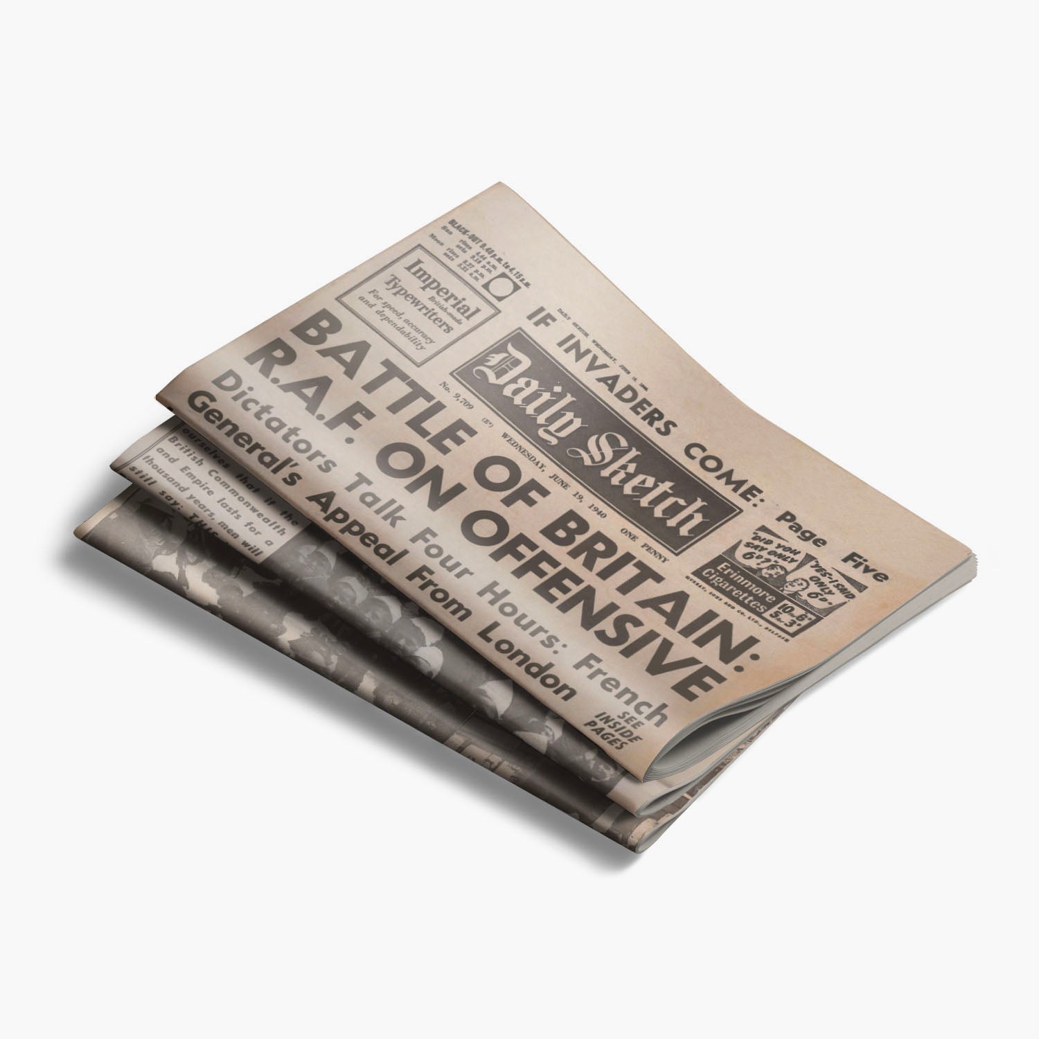 Extra, Extra! WWII Seven Newspaper Collector Set