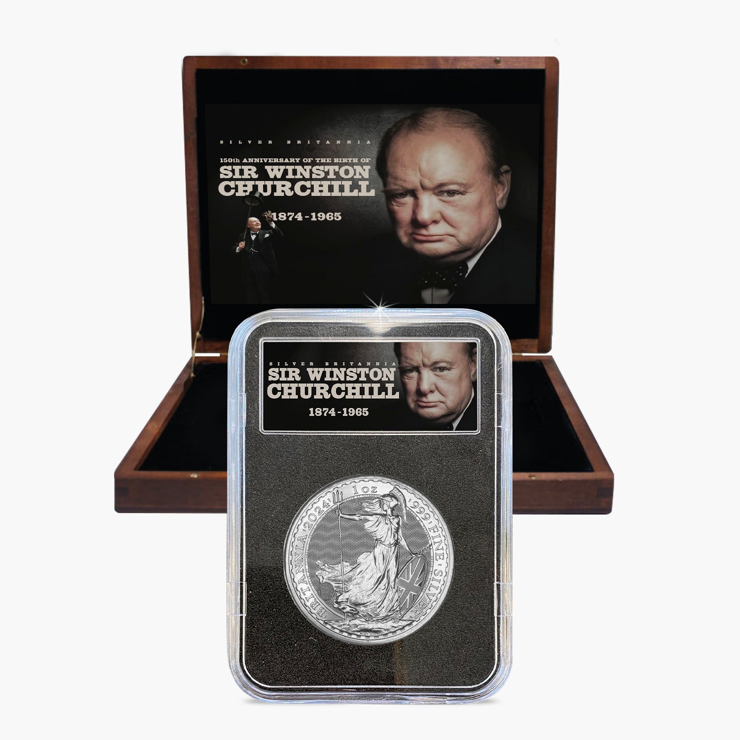 Sir Winston Churchill 150th Anniversary Silver Britannia Edition