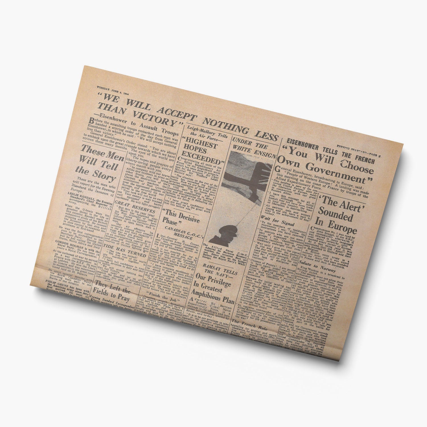 6th June 1944 - D-Day Evening Standard Newspaper