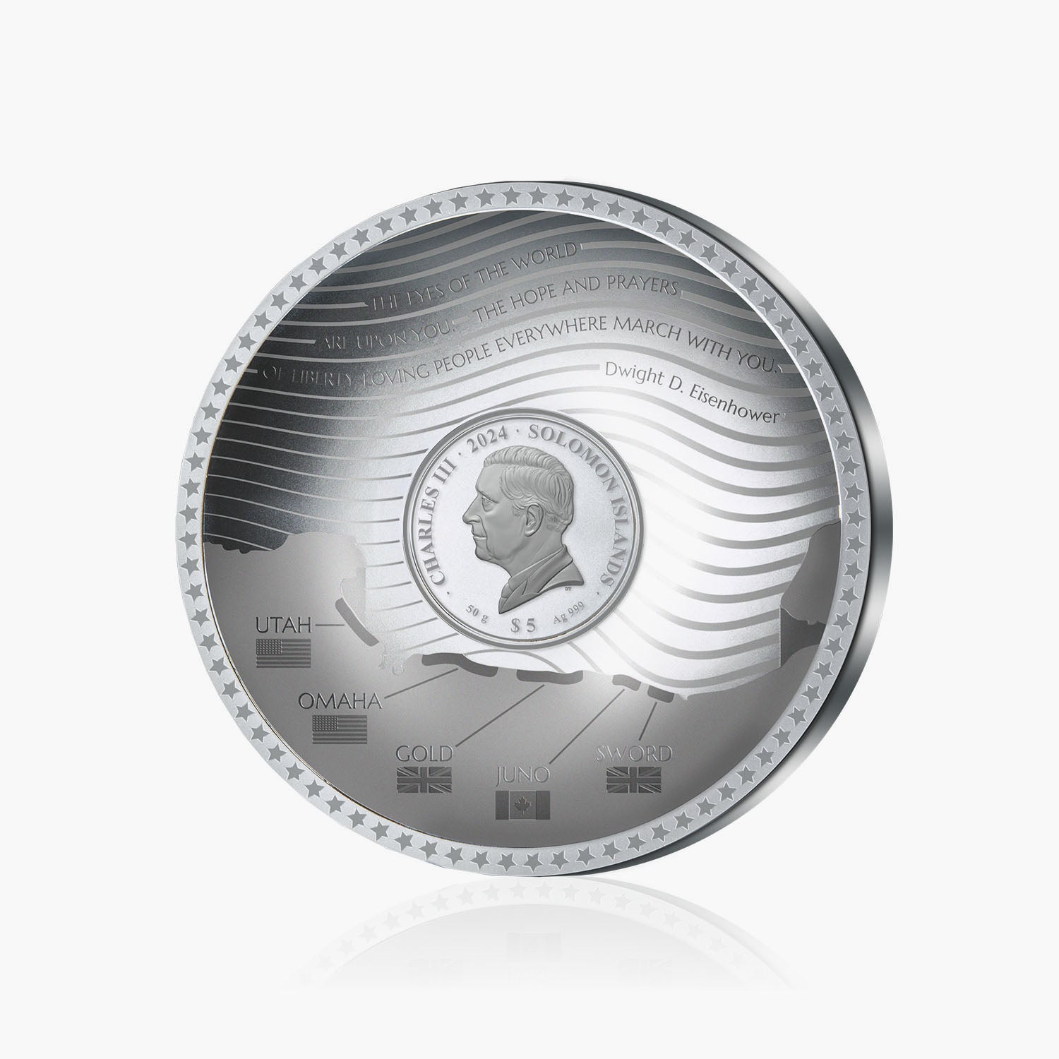 80th Anniversary of D-Day Solid Silver coin