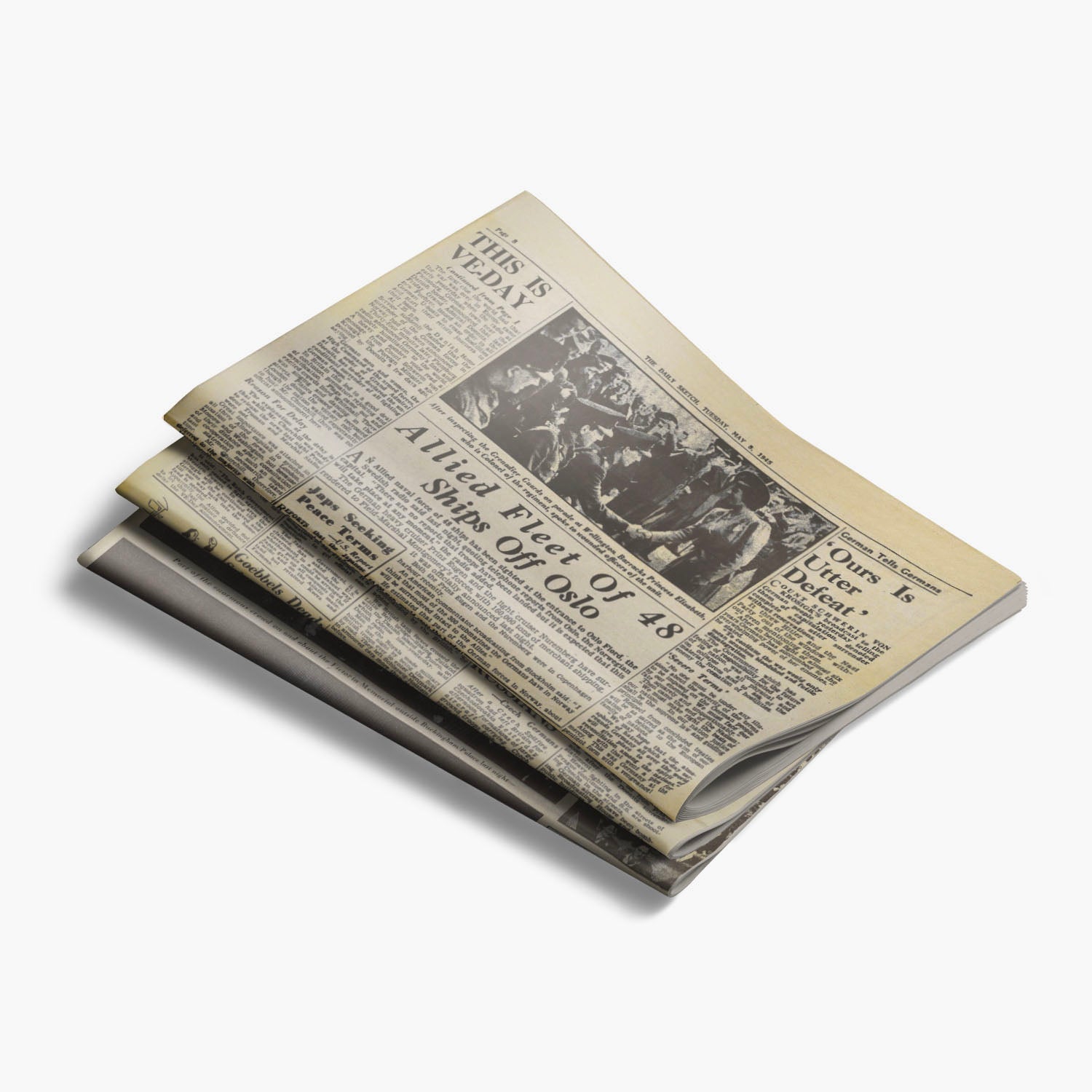 8th May 1945 - Victory in Europe VE Day Newspaper