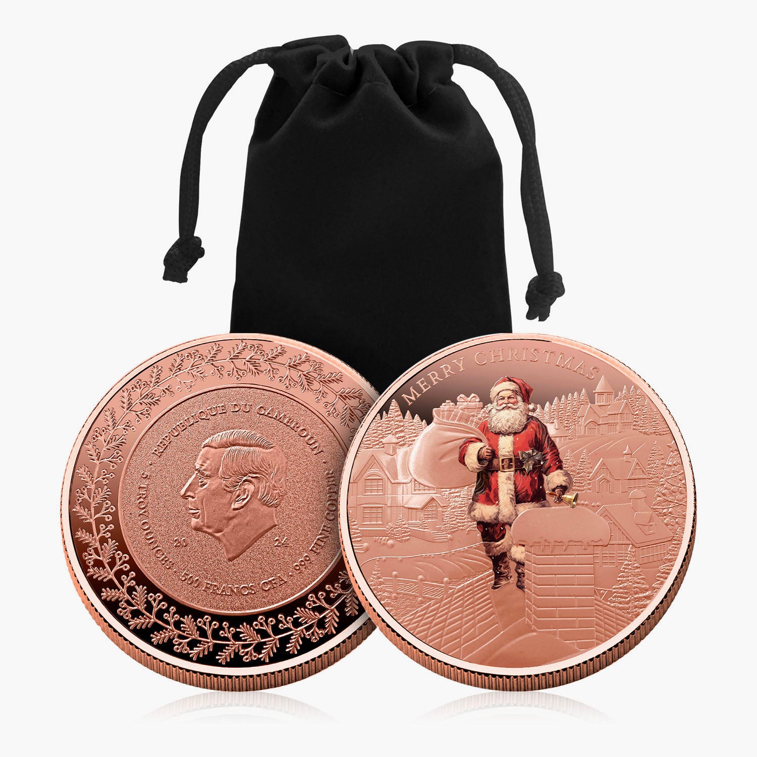 Father Christmas 2024 Coloured 5oz Copper Coin
