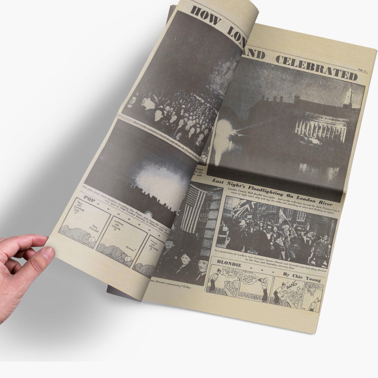 8th May 1945 - Victory in Europe VE Day Newspaper