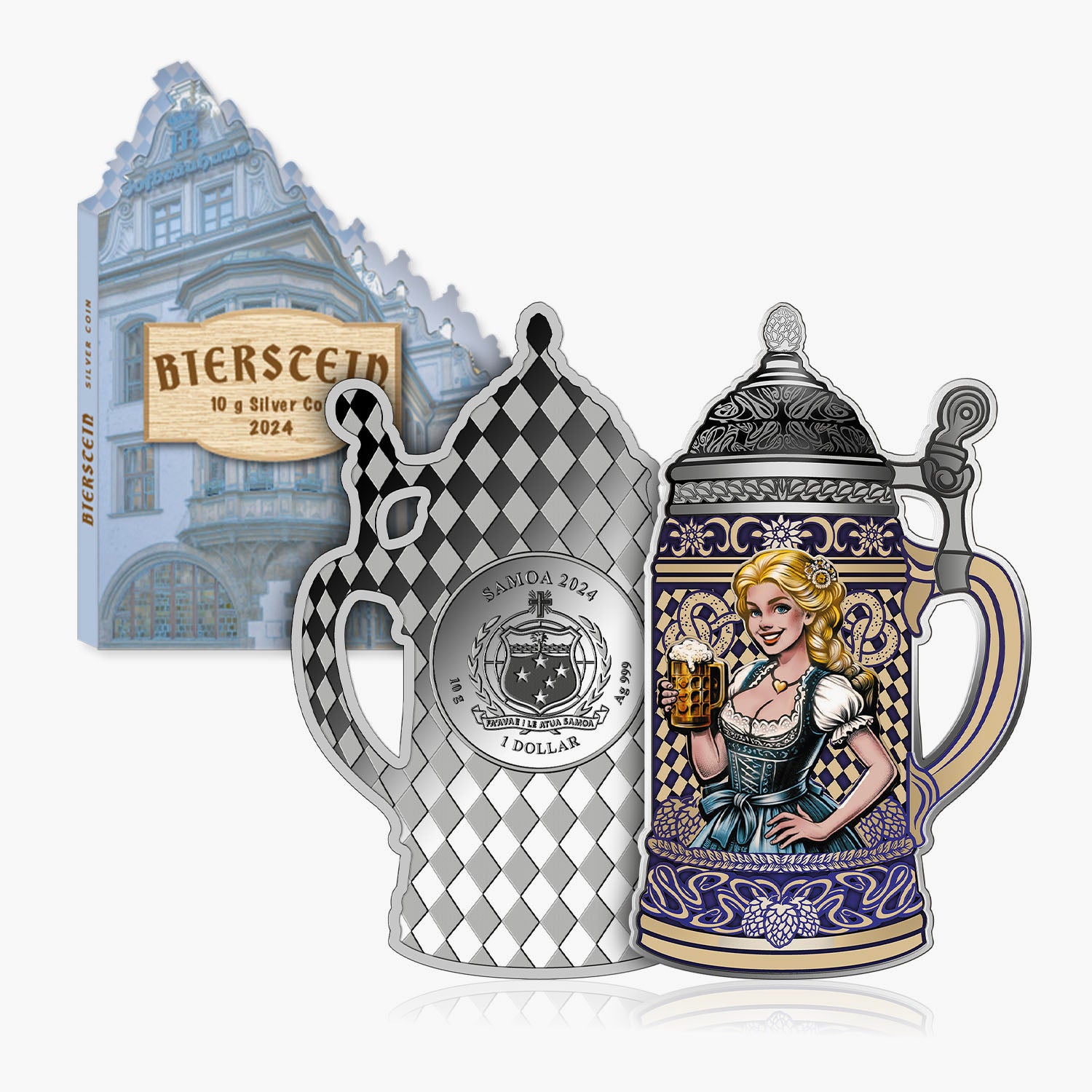 Oktoberfest Solid Silver German Beer Stein 2024 Coin