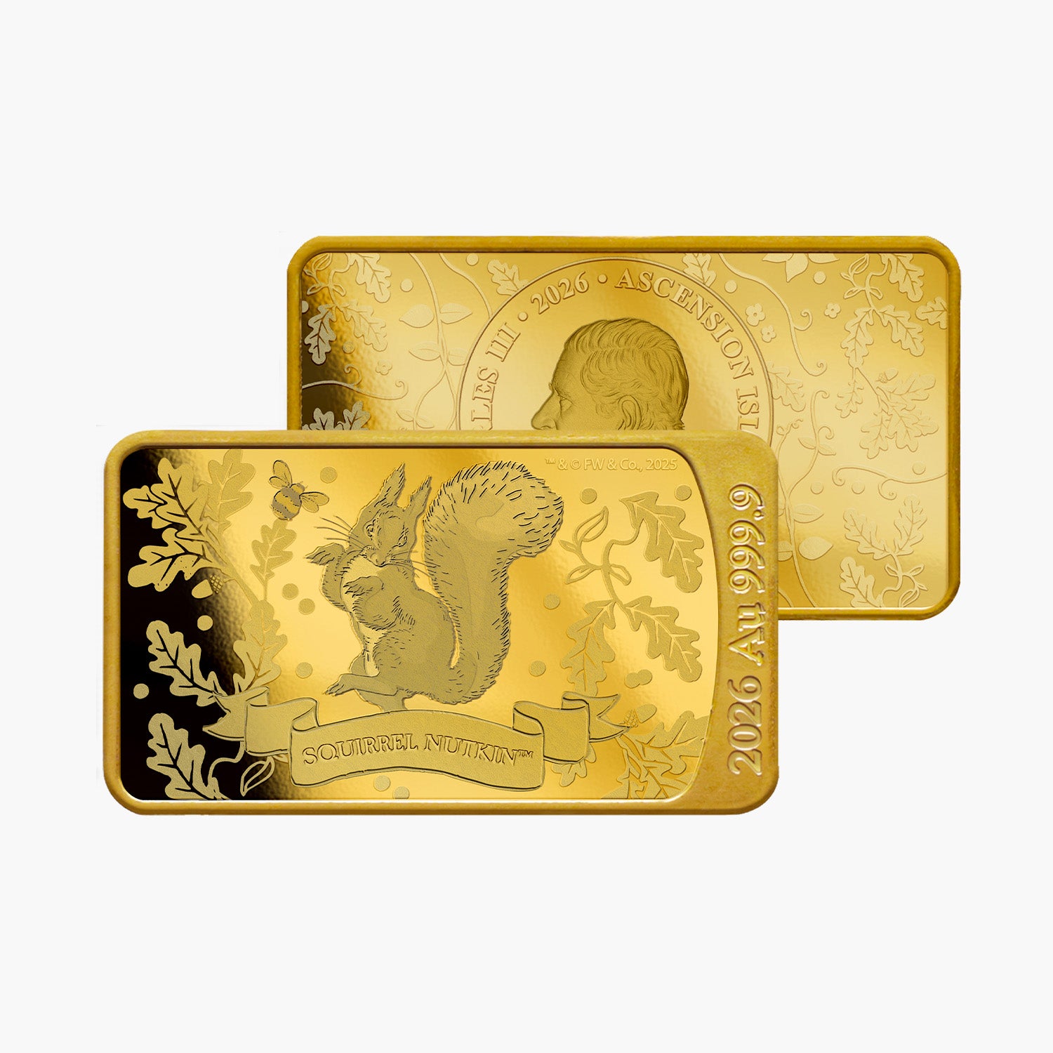 The World of Peter Rabbit Squirrel Nutkin 999.9 Solid Gold Coin Bar 2026