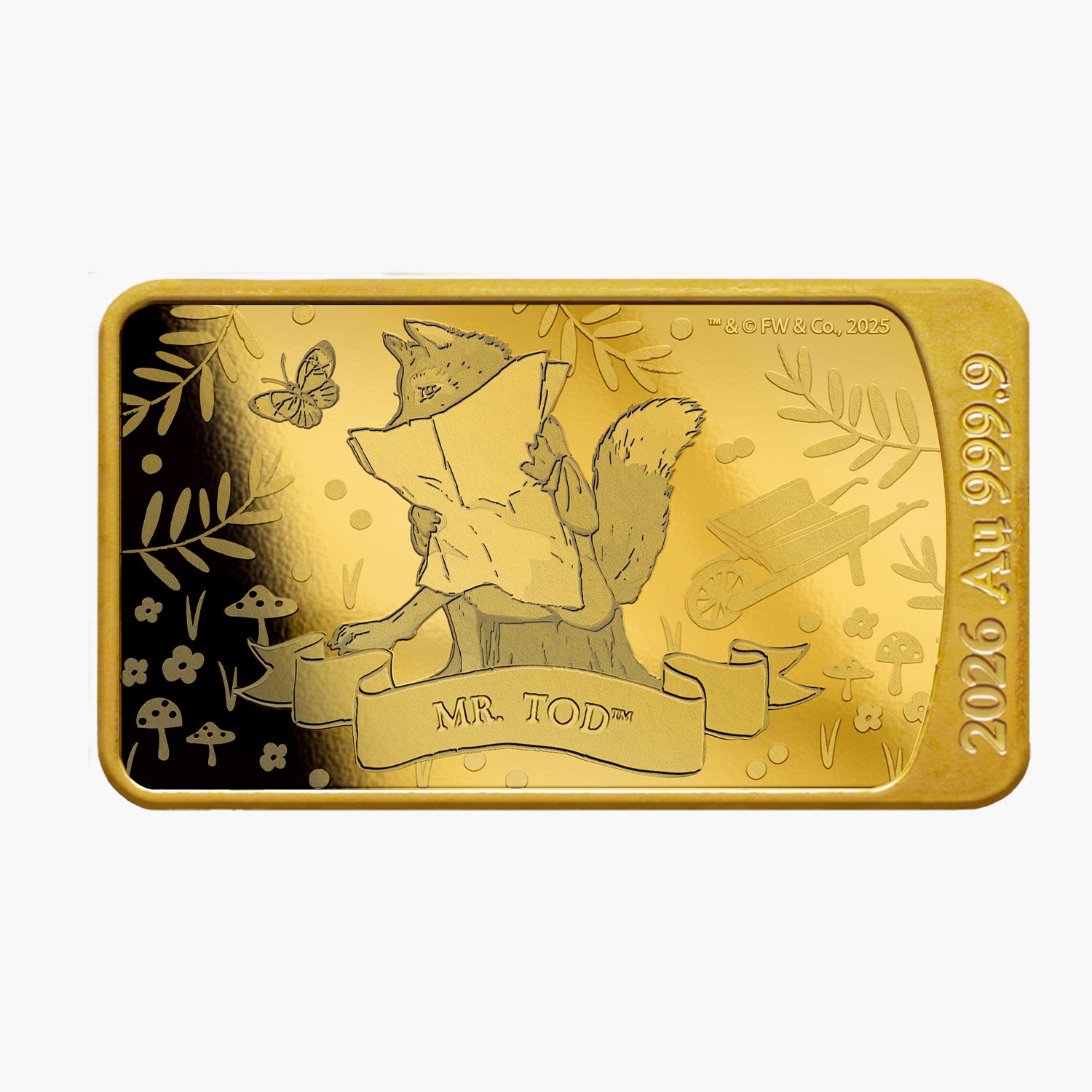 The World of Peter Rabbit Mr Tod 999.9 Solid Gold Coin Bar 2026