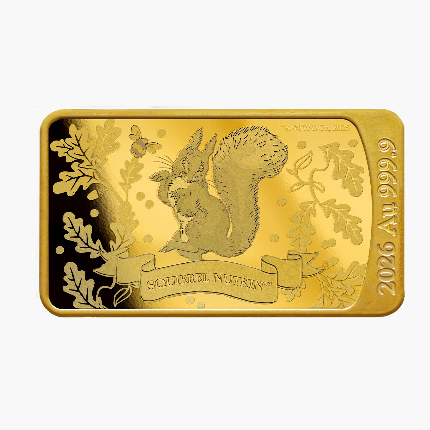The World of Peter Rabbit Squirrel Nutkin 999.9 Solid Gold Coin Bar 2026
