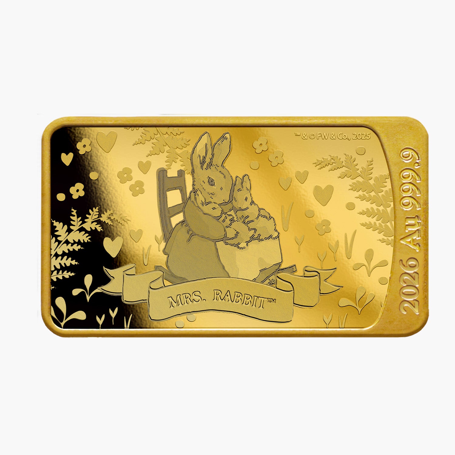 The World of Peter Rabbit Mrs Rabbit 999.9 Solid Gold Coin Bar 2026