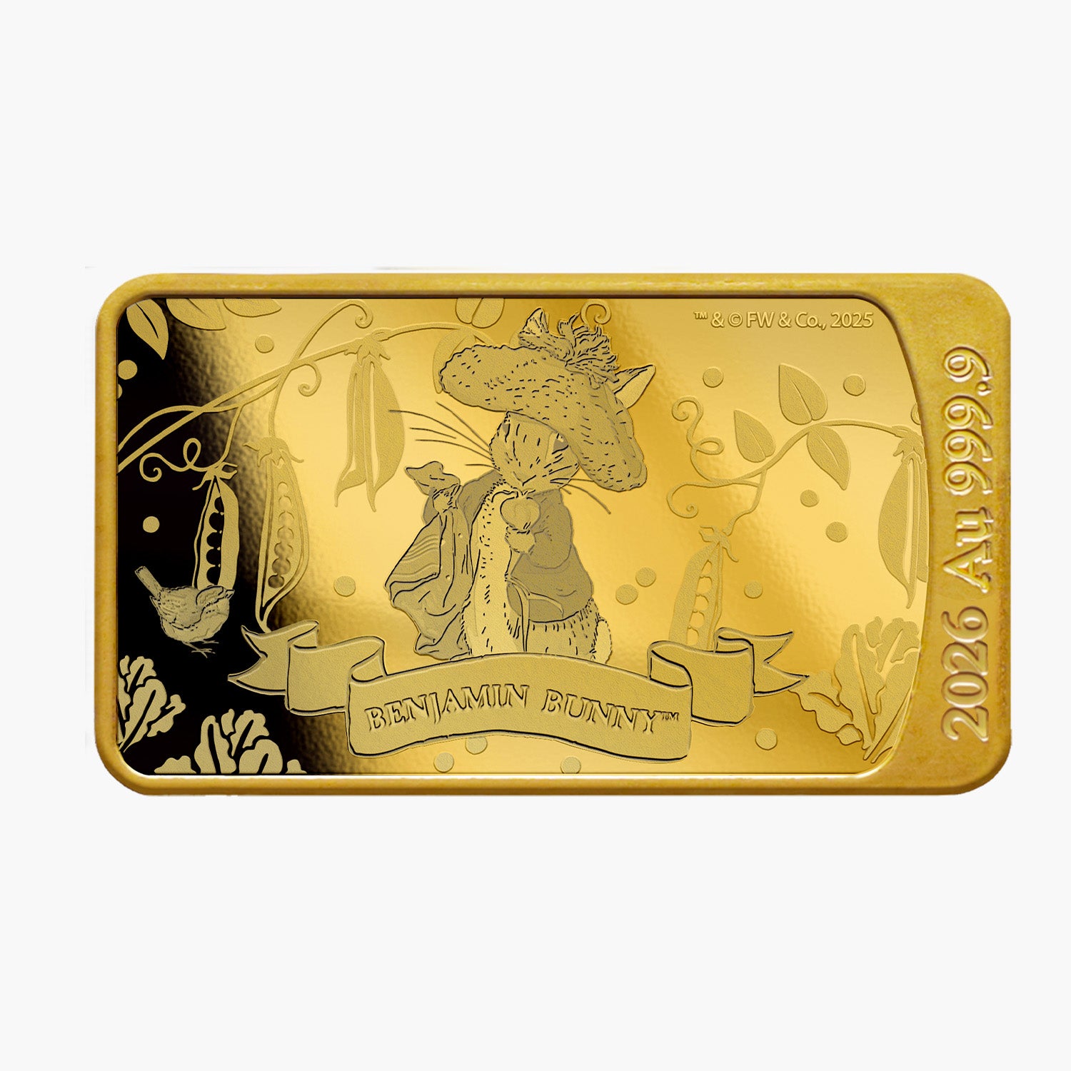 The World of Peter Rabbit Benjamin Bunny 999.9 Solid Gold Coin Bar 2026