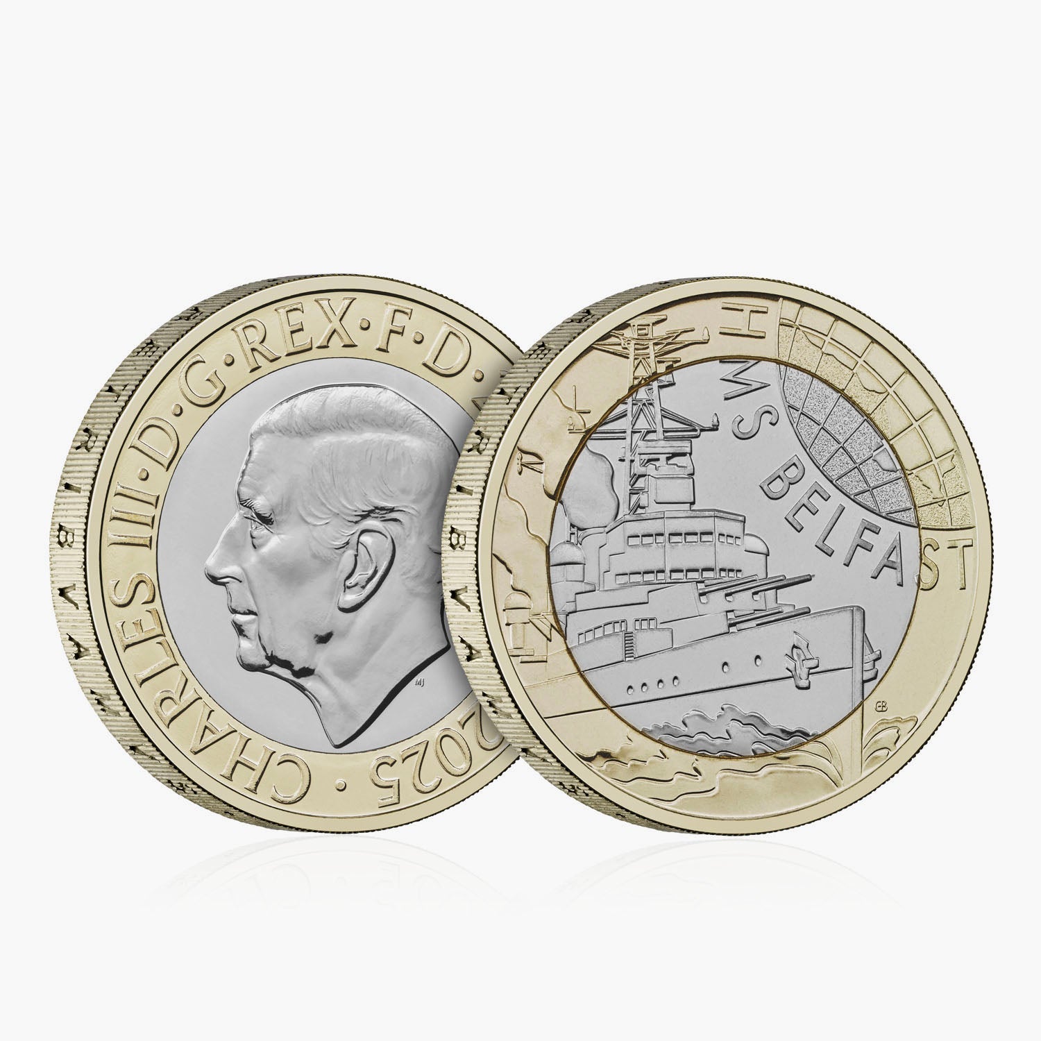 HMS Belfast 2025 UK £2 Brilliant Uncirculated Coin