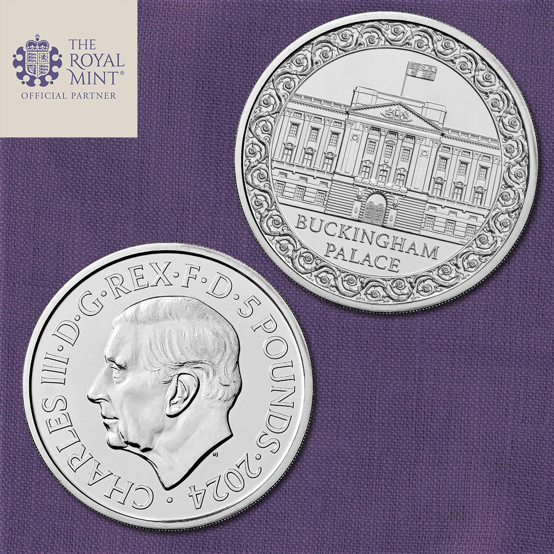 Moneda brillante sin circular de £ 5 del Palacio de Buckingham 2024