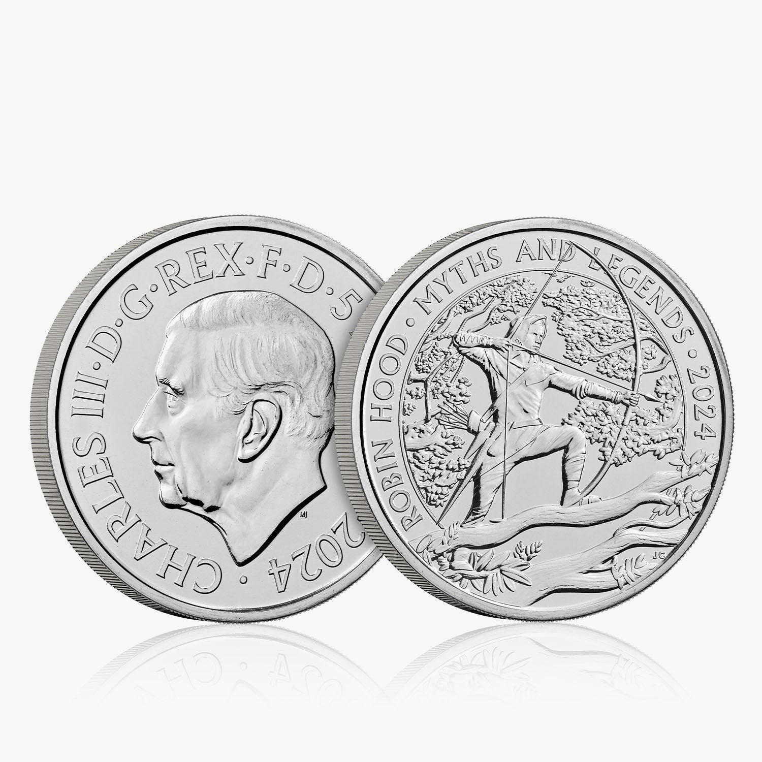 Mitos y Leyendas Robin Hood 2024 Moneda brillante de 5 £ sin circular