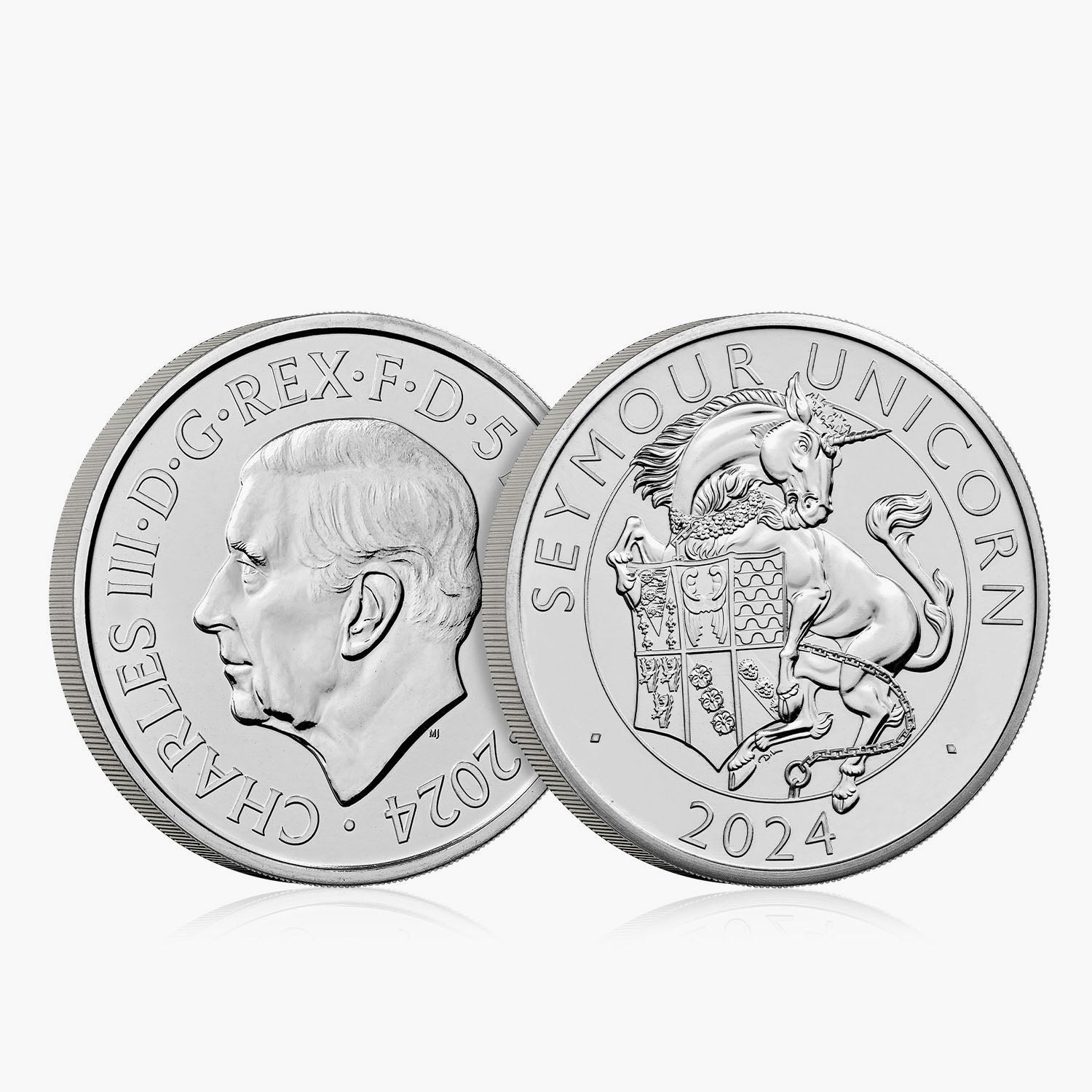 Bestias Tudor Reales Unicornio Seymour 2024 Moneda brillante de 5 £ sin circular