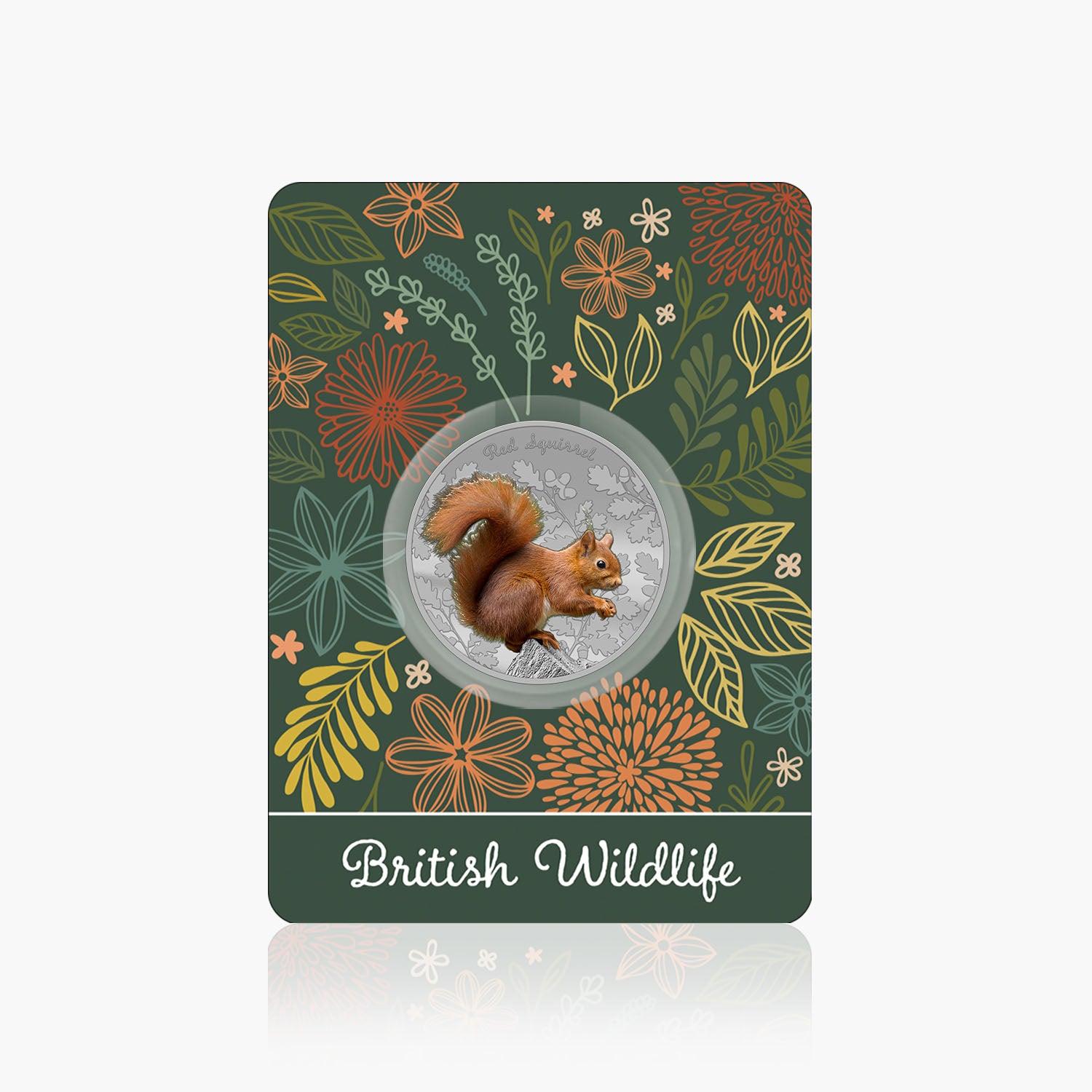 British Wildlife Red Squirrel Silver Plated BU Commemorative