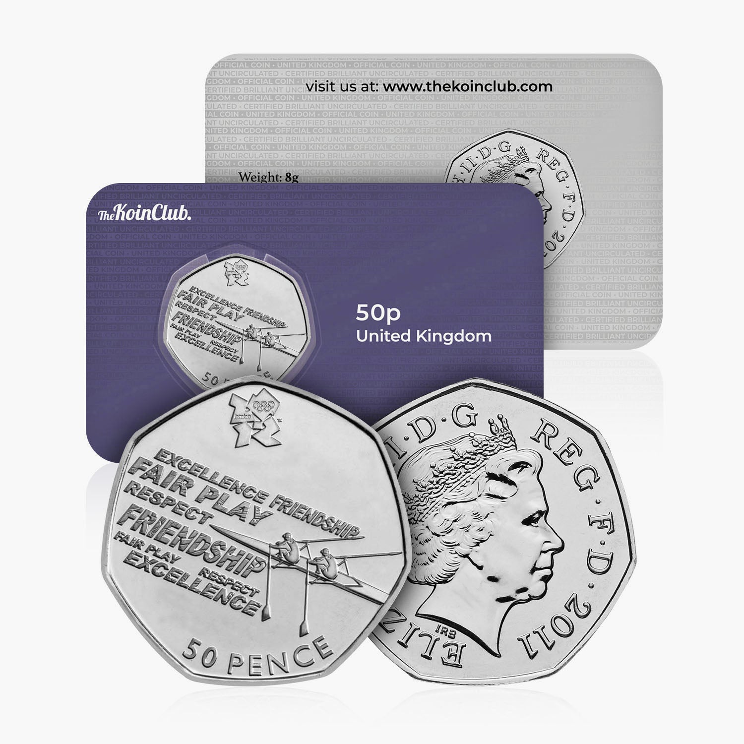 2011 Circulated Olympics - Rowing 50p Coin