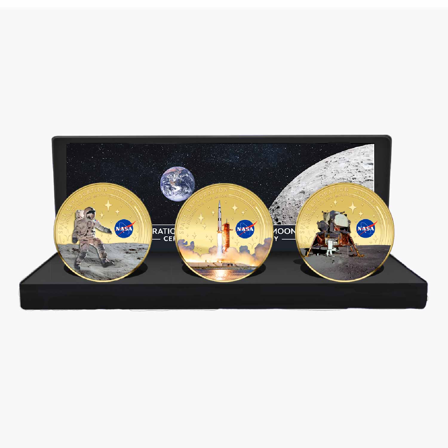 NASA Space Exploration: A Journey to the Moon 2025 Limited Edition Gold Plated Box Set