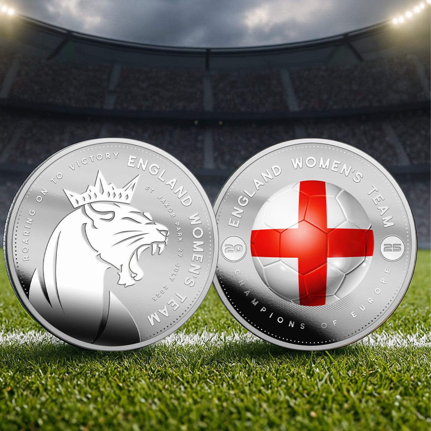 Lionesses Champions of Europe 2025 Silver Plated Medal