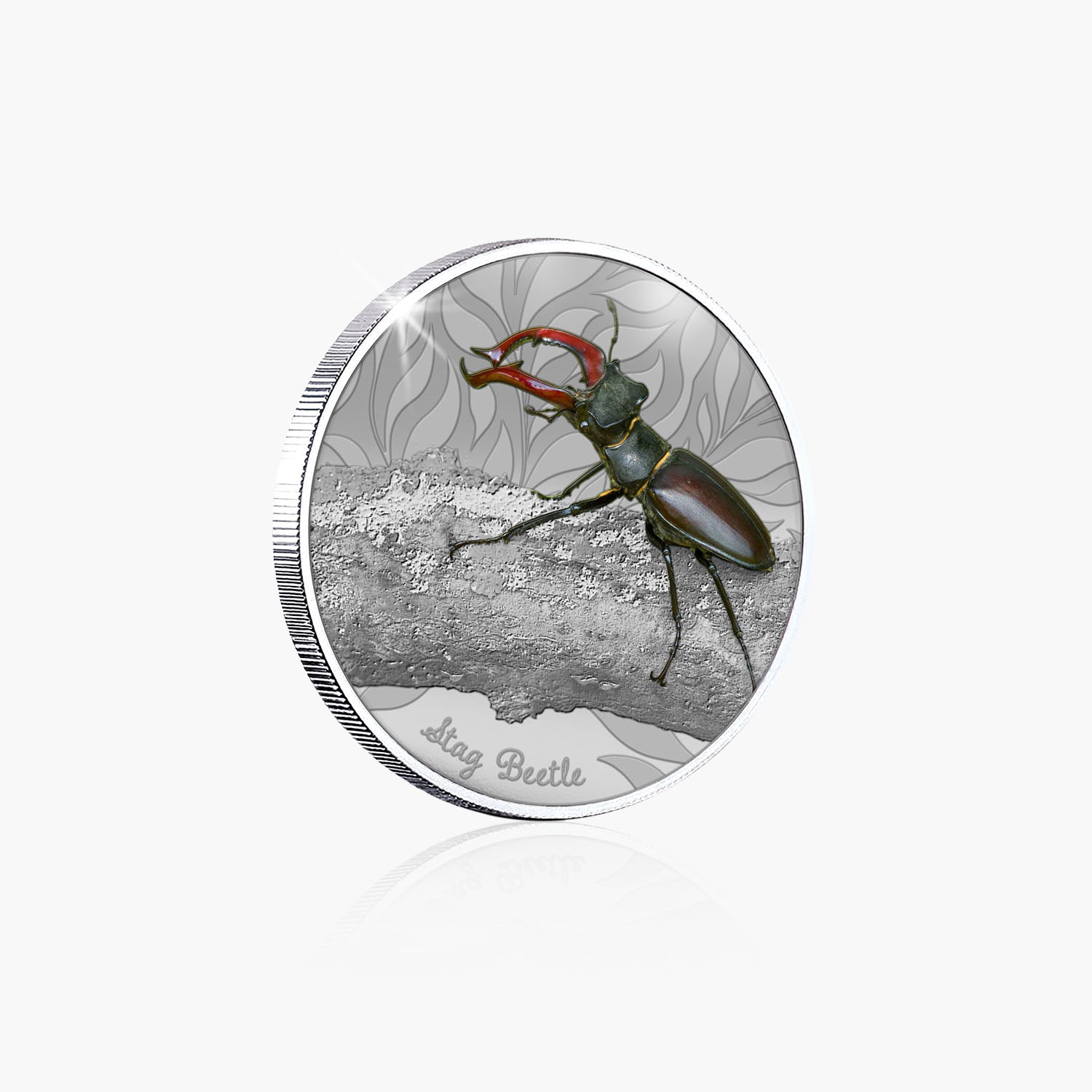 British Wildlife Stag Beetle Silver Plated BU Commemorative
