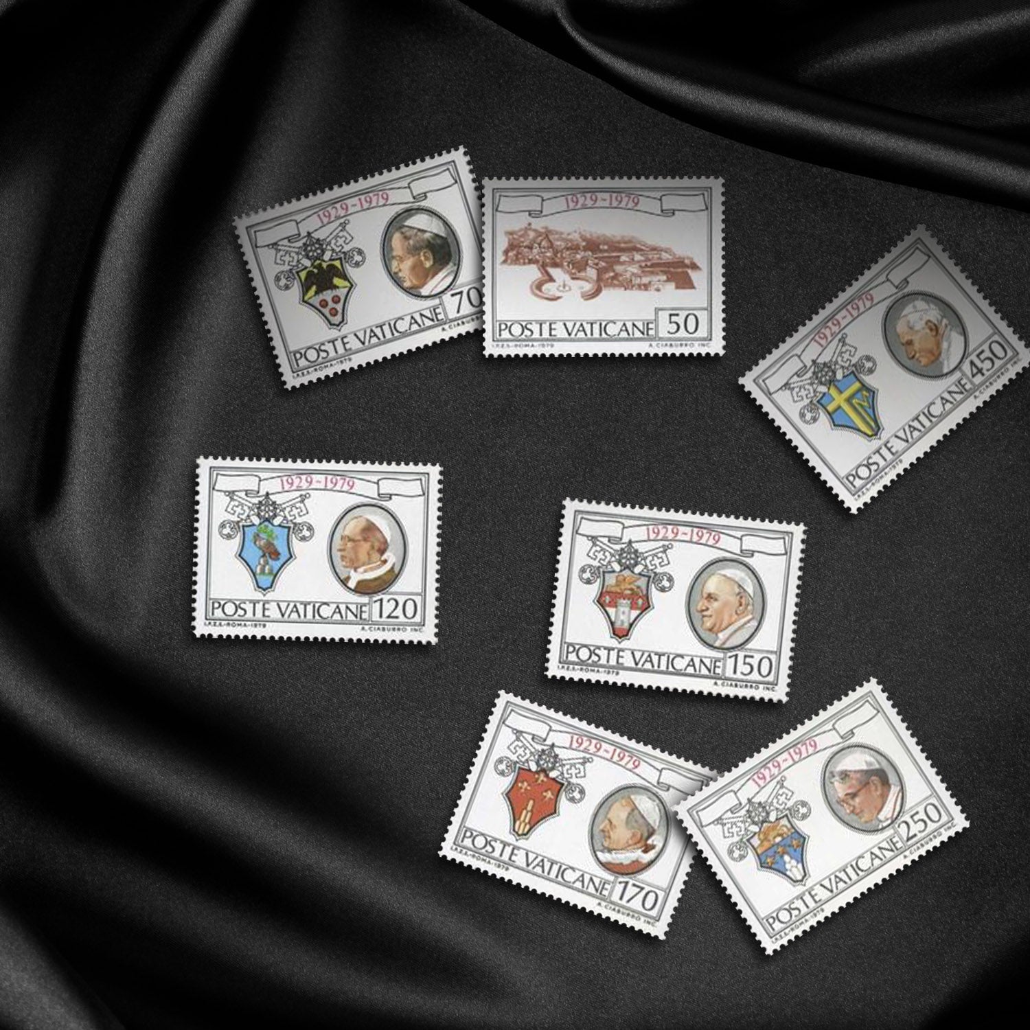 Pope John Paul II Vatican Stamp Set Lateran Treaty 1979