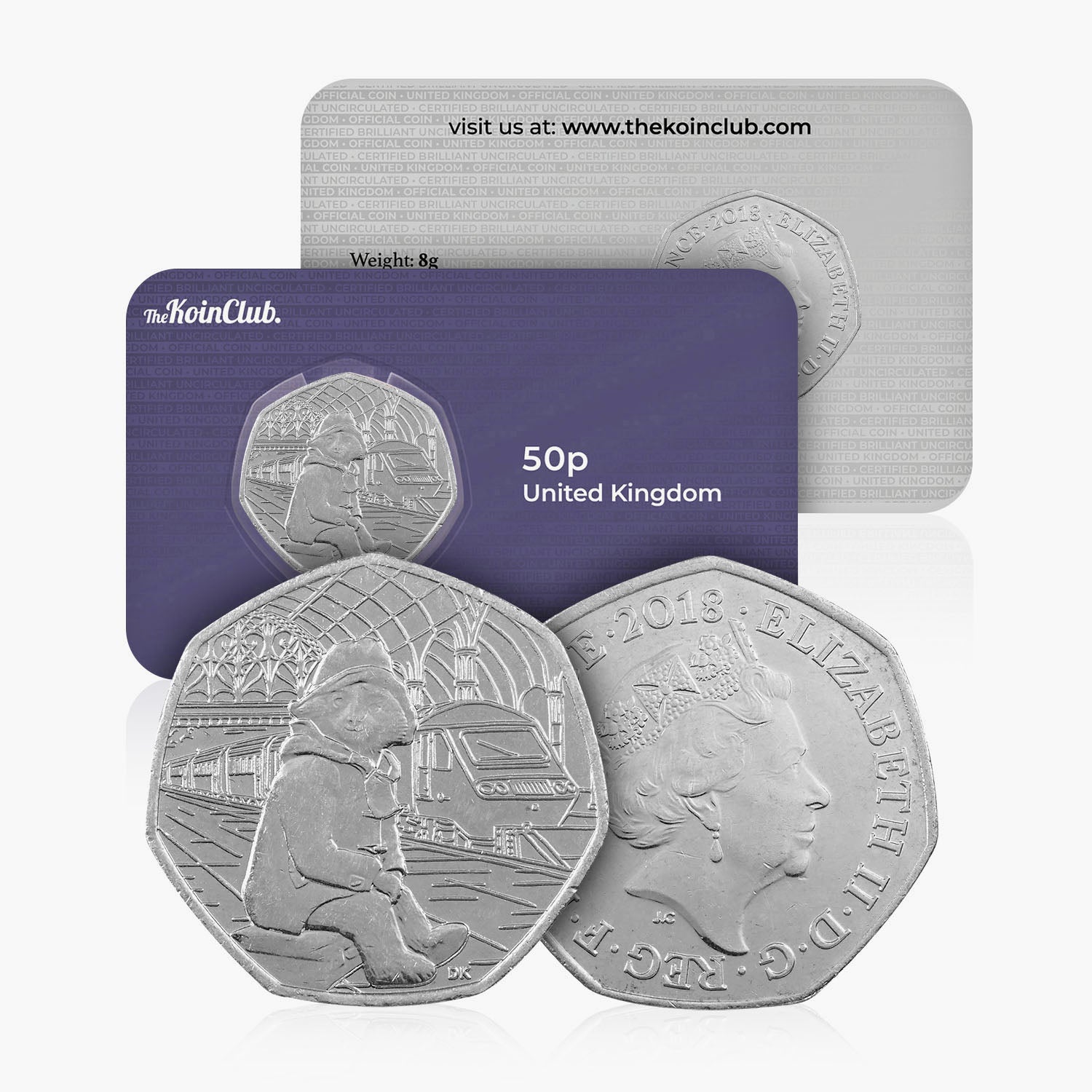 2018 Circulated Paddington Bear series - Paddington at the Station 50p coin