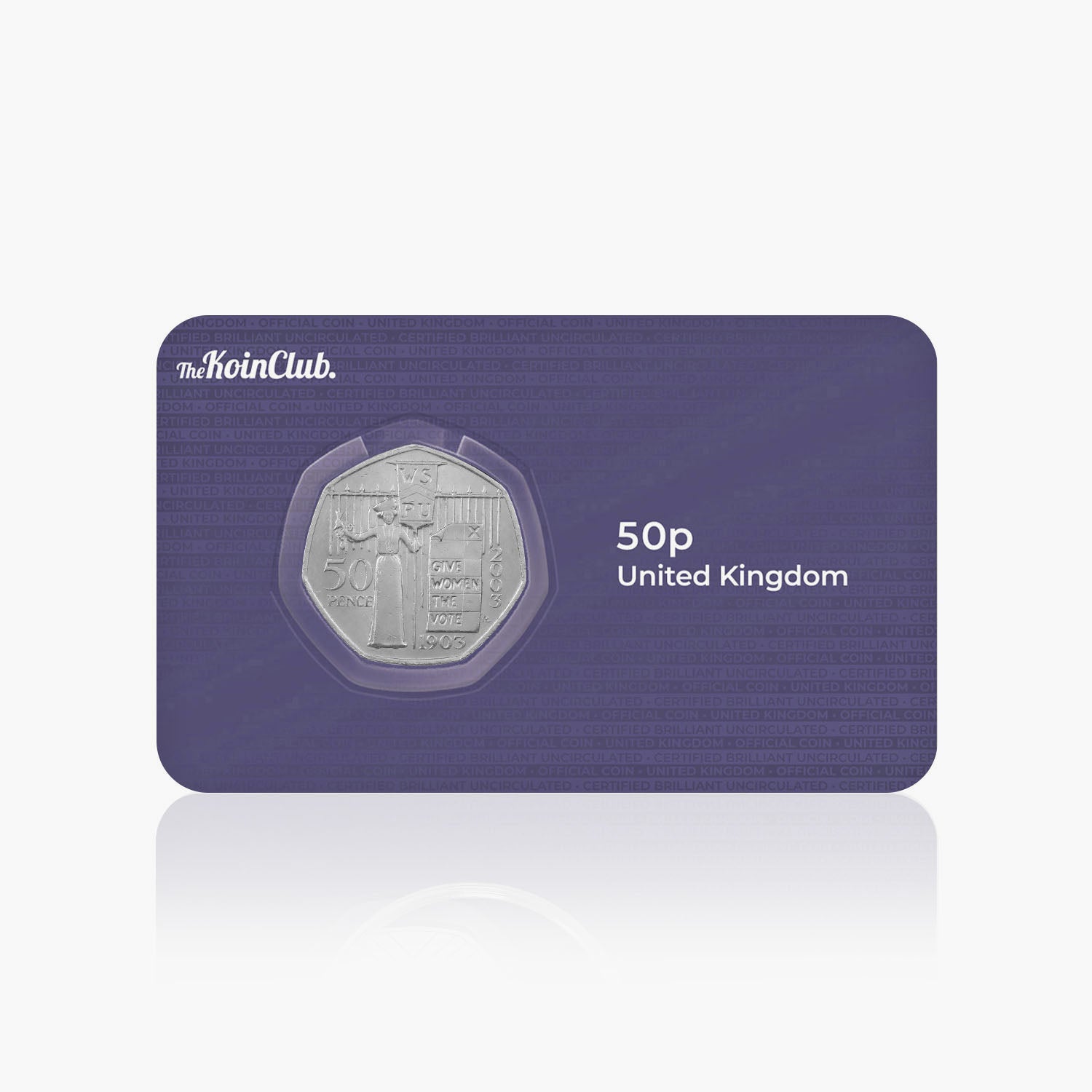 Moneda de 50 peniques de sufragistas circuladas de 2003