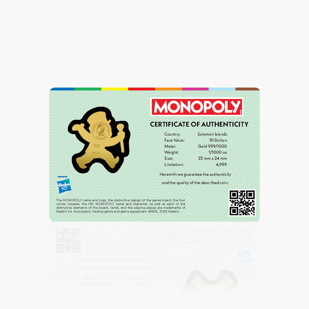 Monopoly 1/1000oz Solid Gold 2026 Coin
