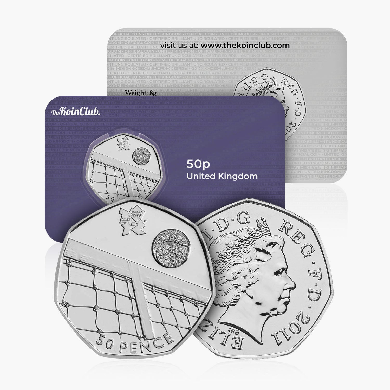 2011 Circulated Olympics - Tennis 50p Coin