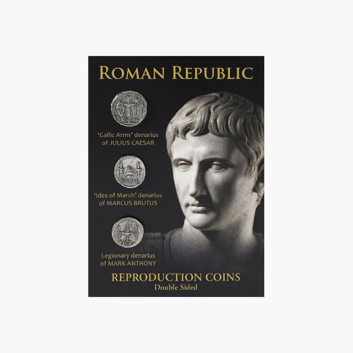 Roman Republic Coin Set Featuring 3 Authentic Style Replicas