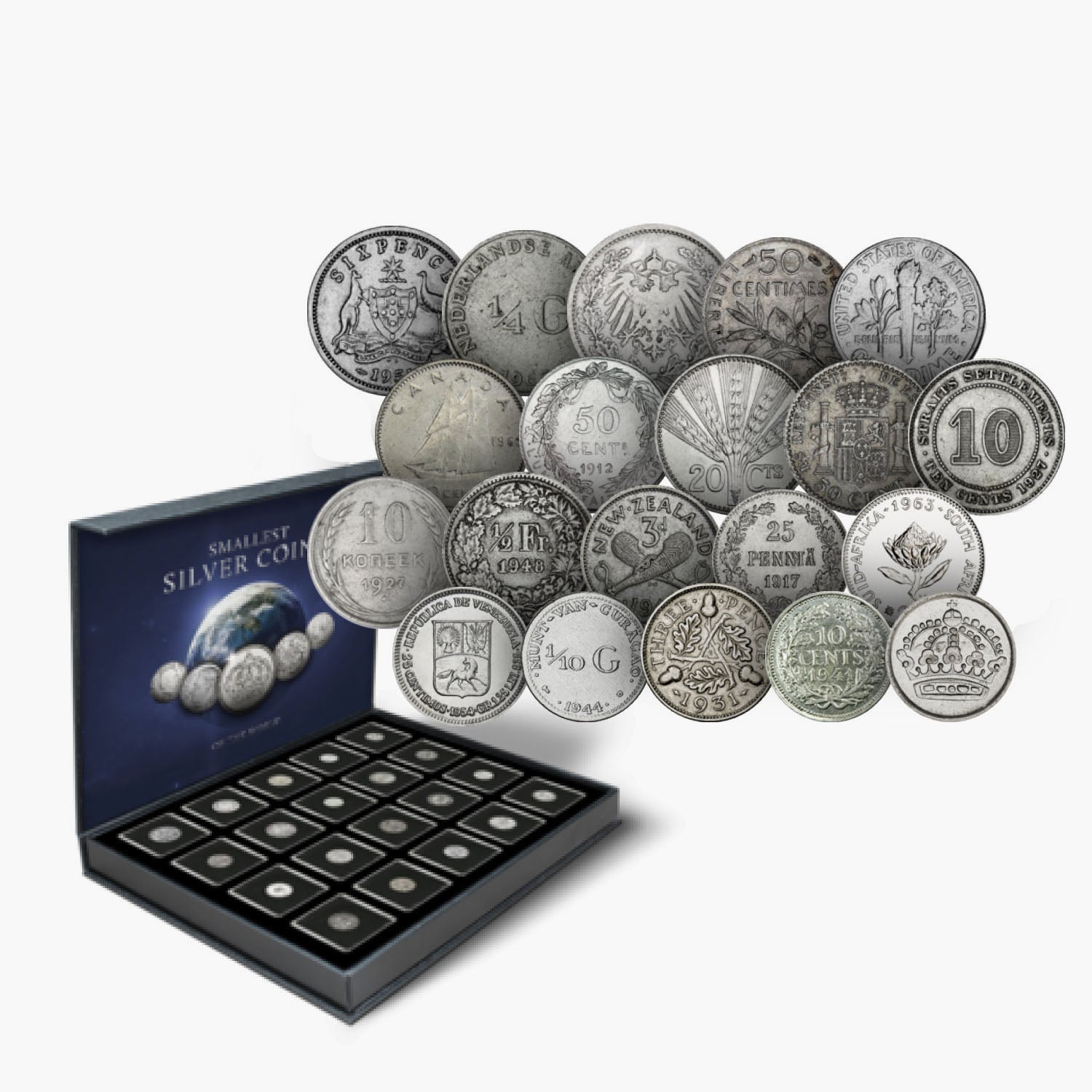 The Smallest Silver Coins of the World Collection