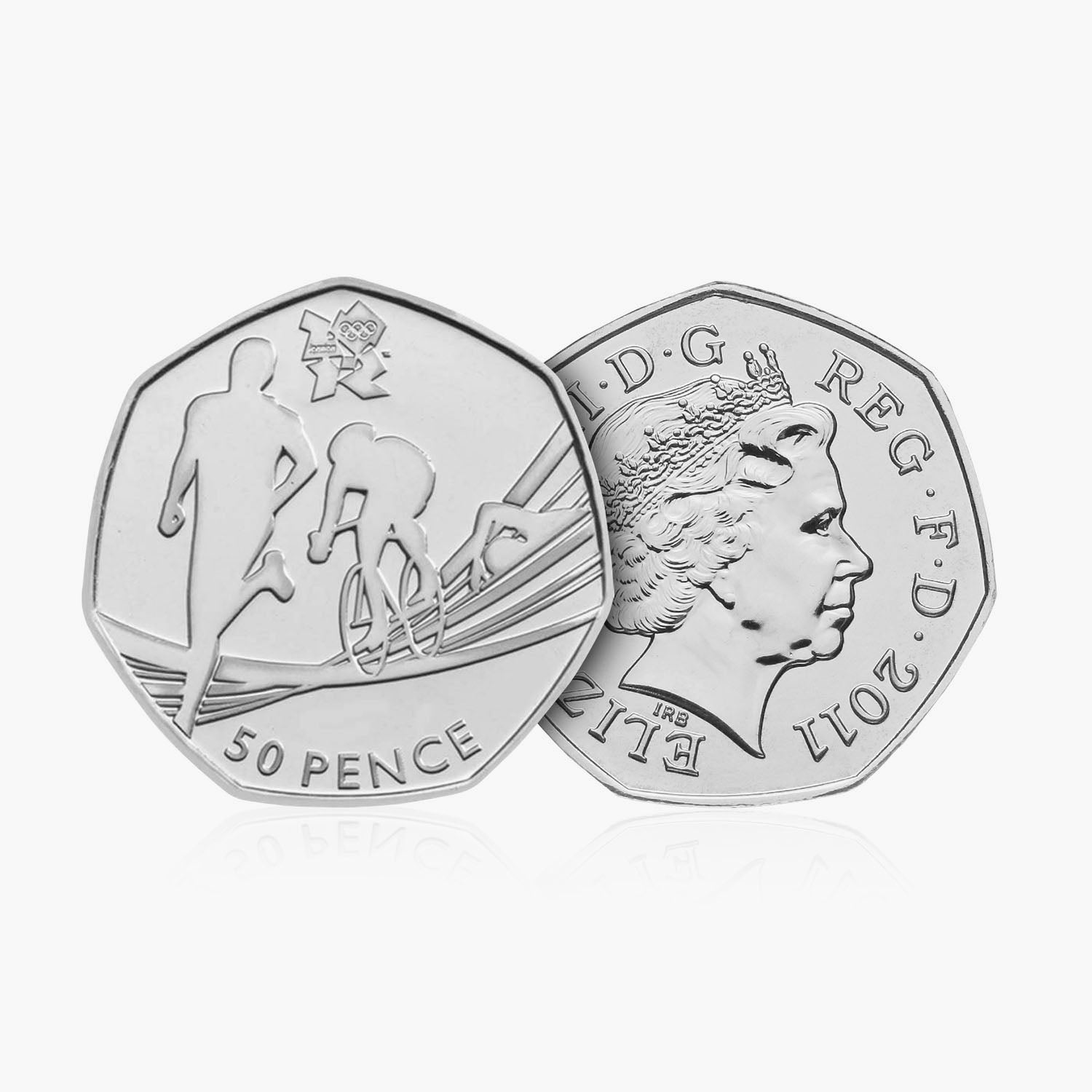 2011 Circulated Olympics - Triathlon 50p Coin