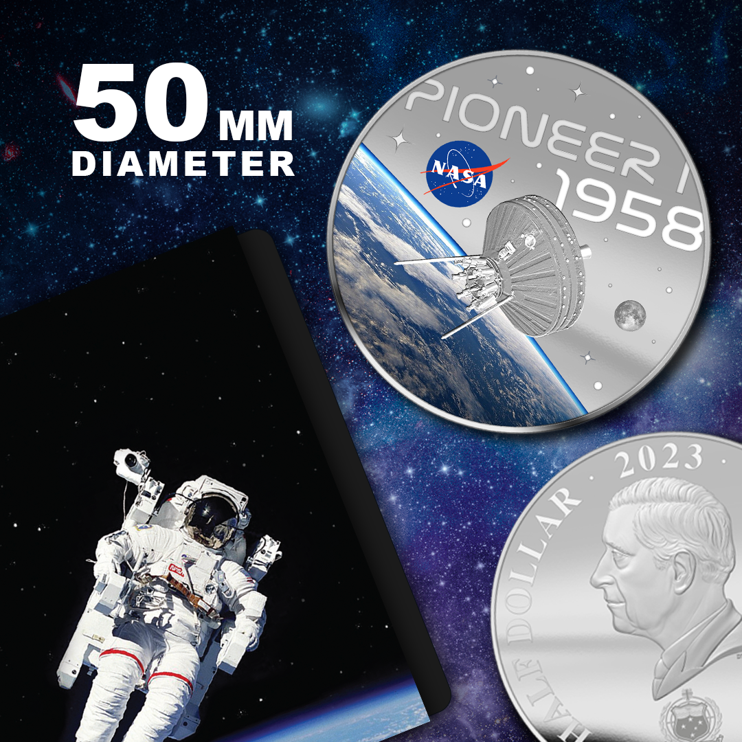 NASA 2023 Pioneer 50mm Silver-plated Coin
