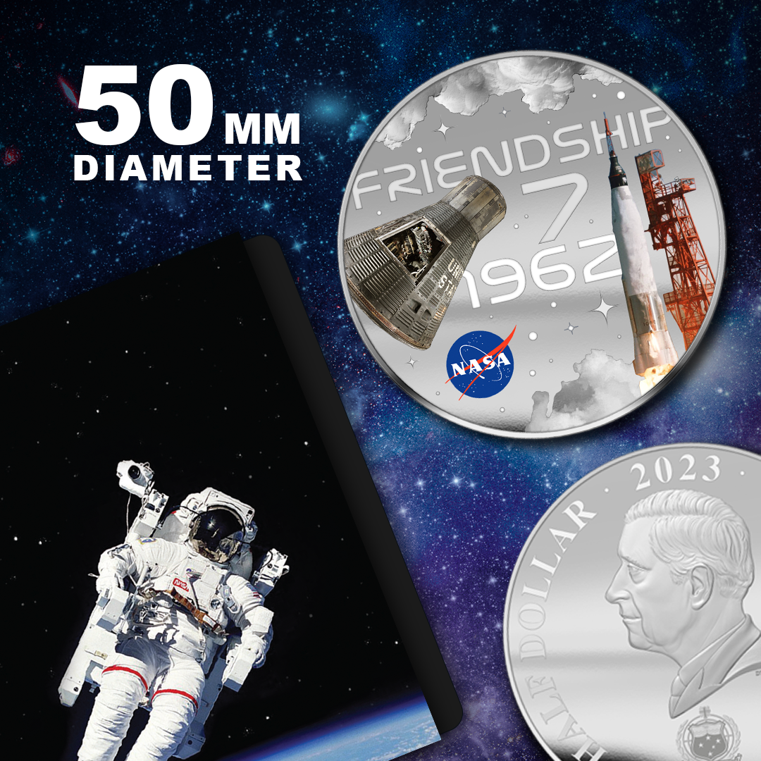 NASA 2023 Friendship 50mm Silver-plated Coin