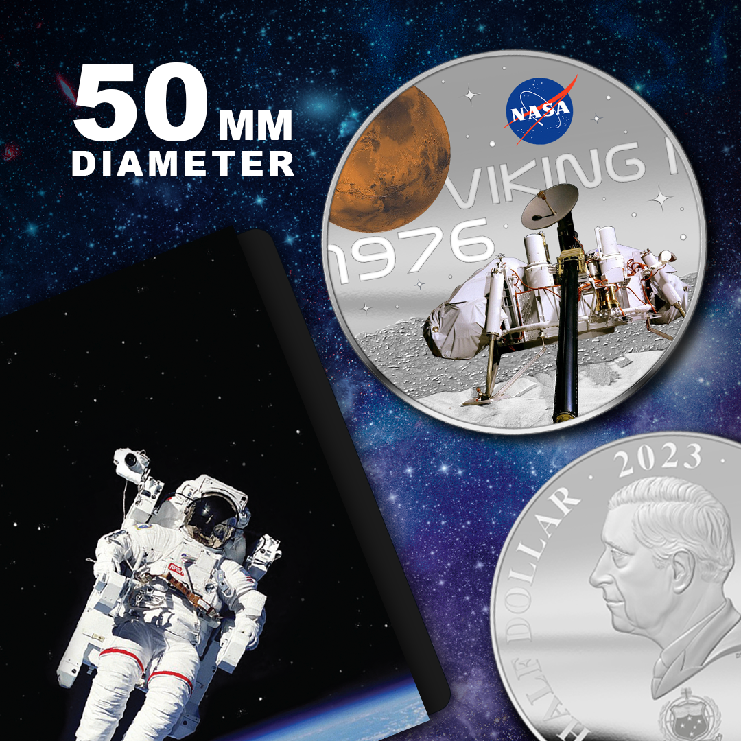 NASA 2023 Viking 1 50mm Silver-plated Coin