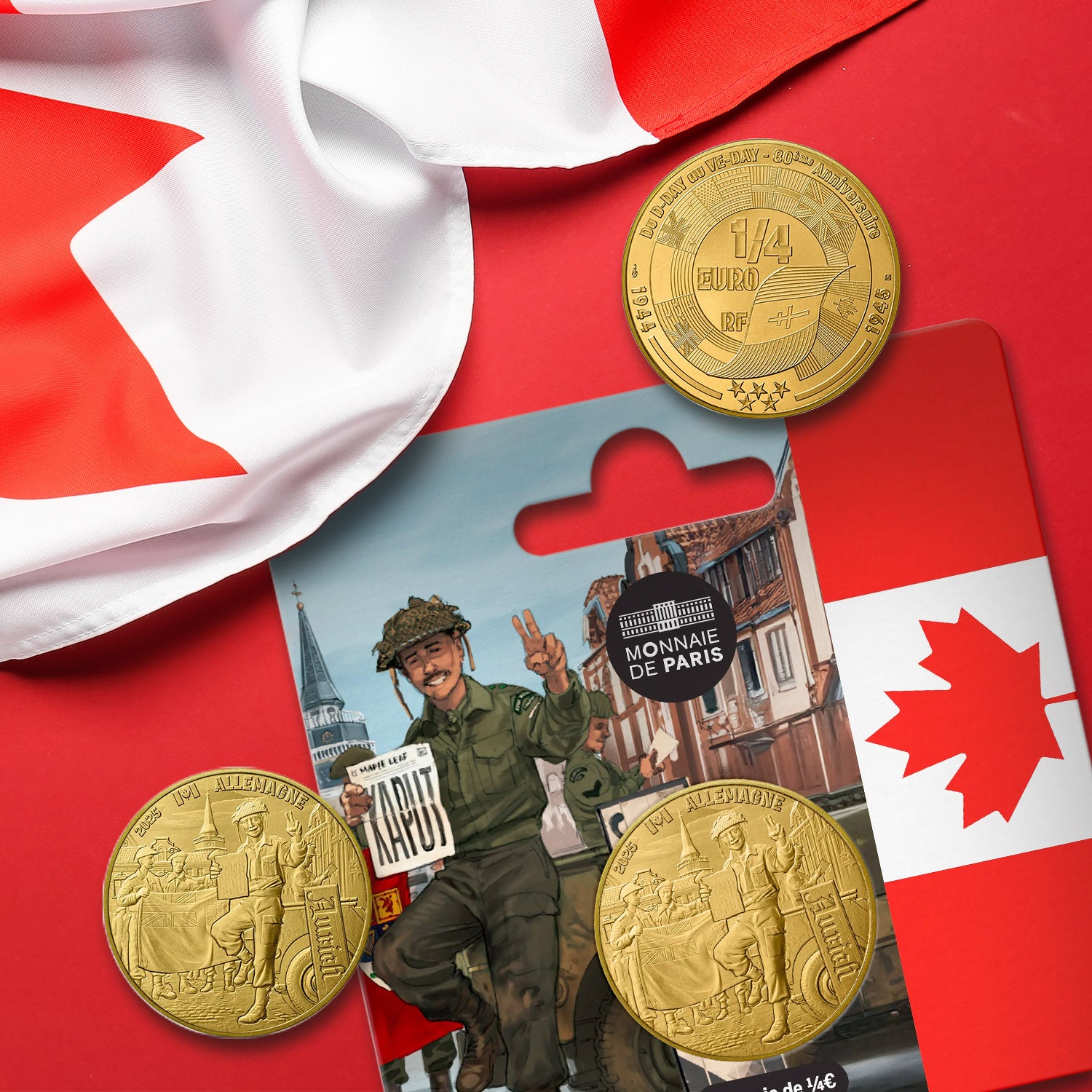 Monnaie de Paris - Canada VE Day 80th Anniversary 1/4€ Coin